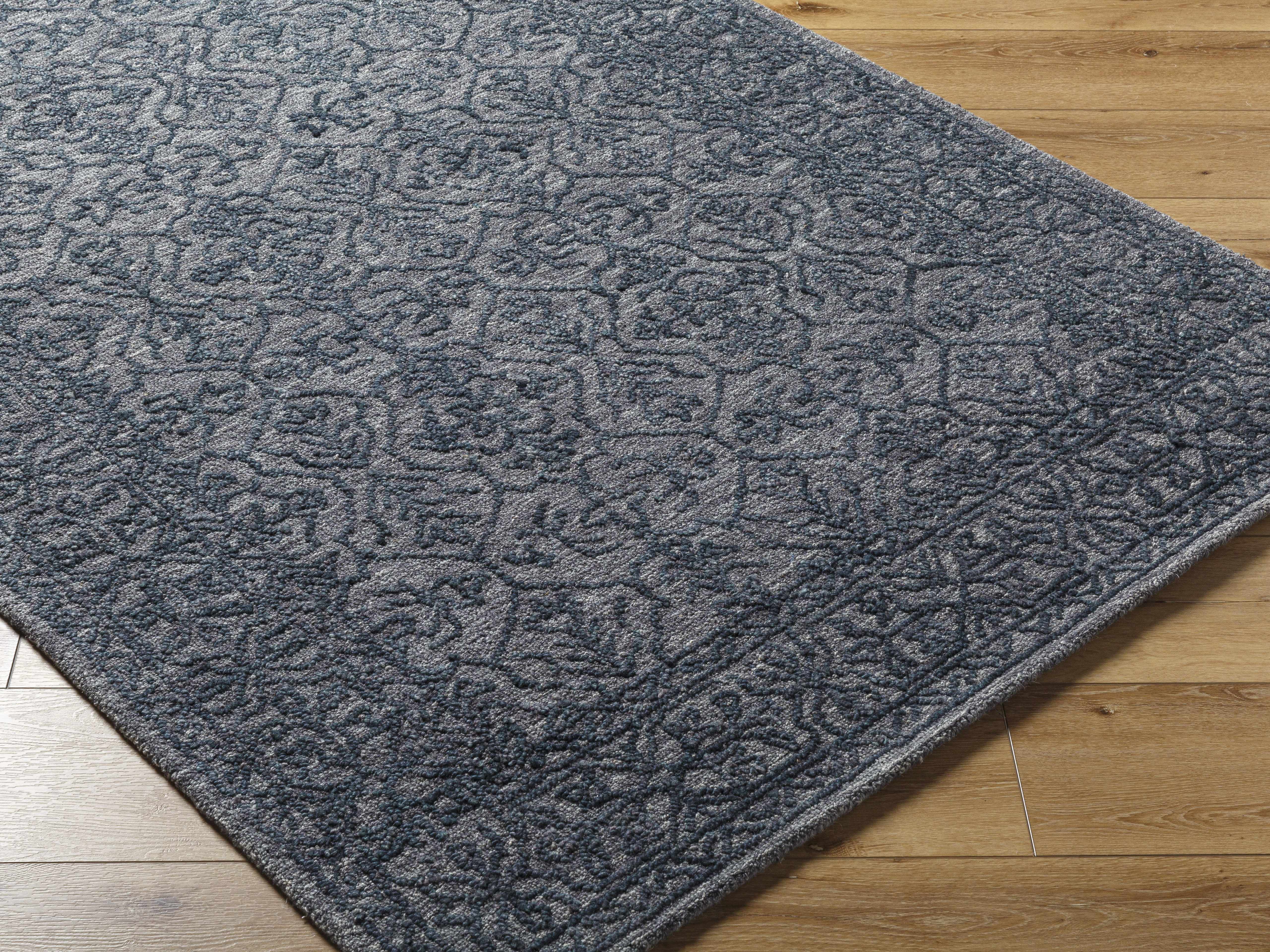 Yadid Black Wool Area Rug - Image 3