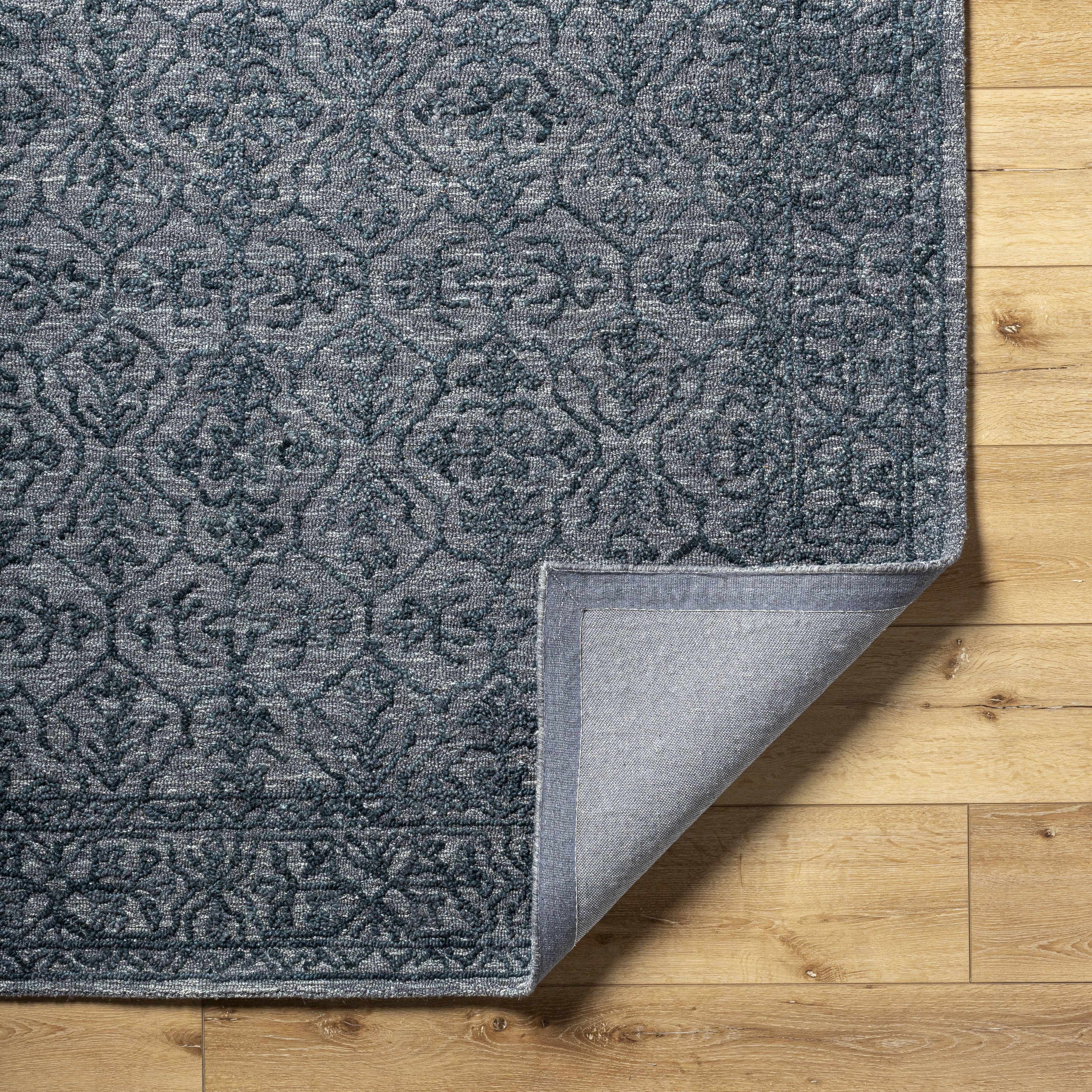 Yadid Black Wool Area Rug - Image 5