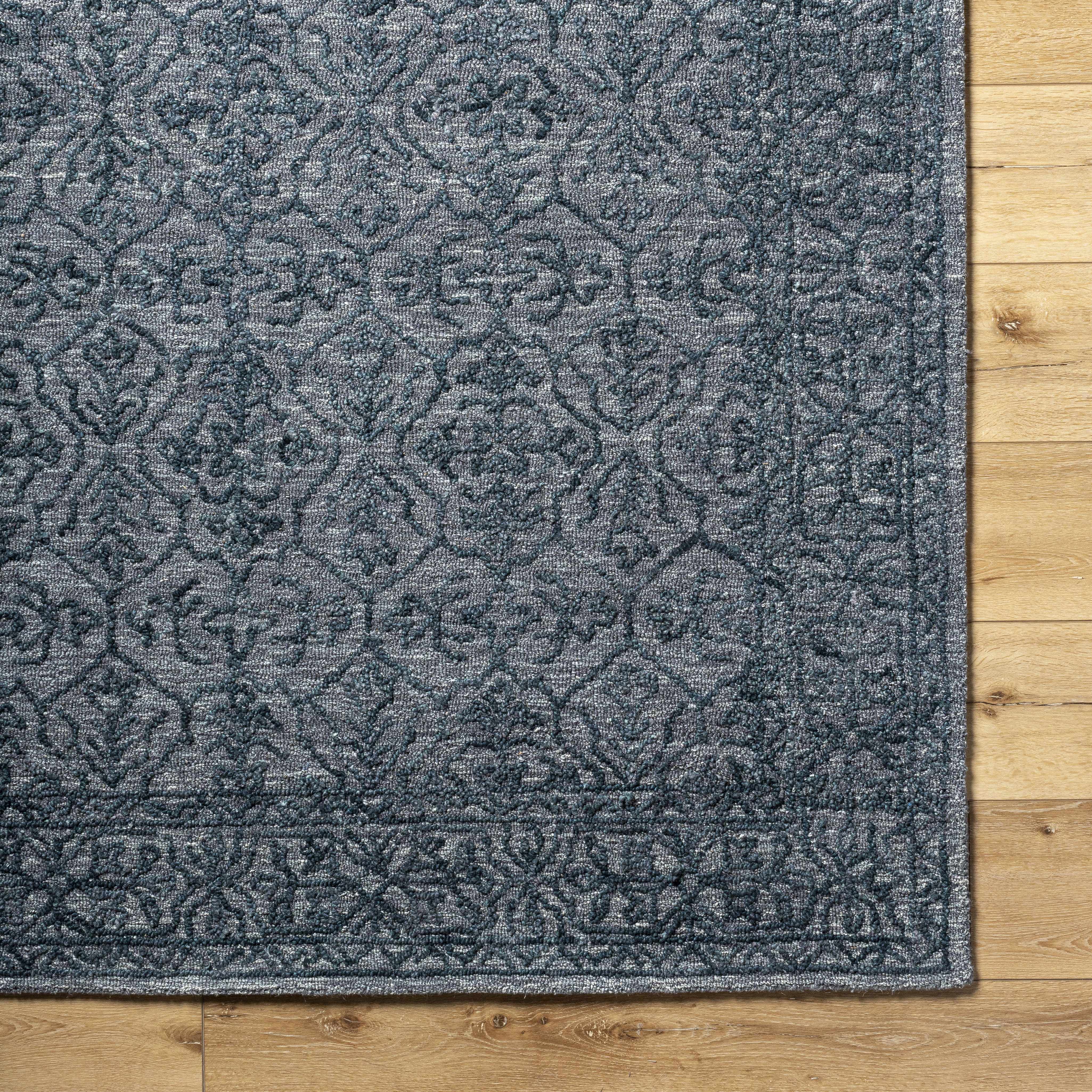 Yadid Black Wool Area Rug - Image 6