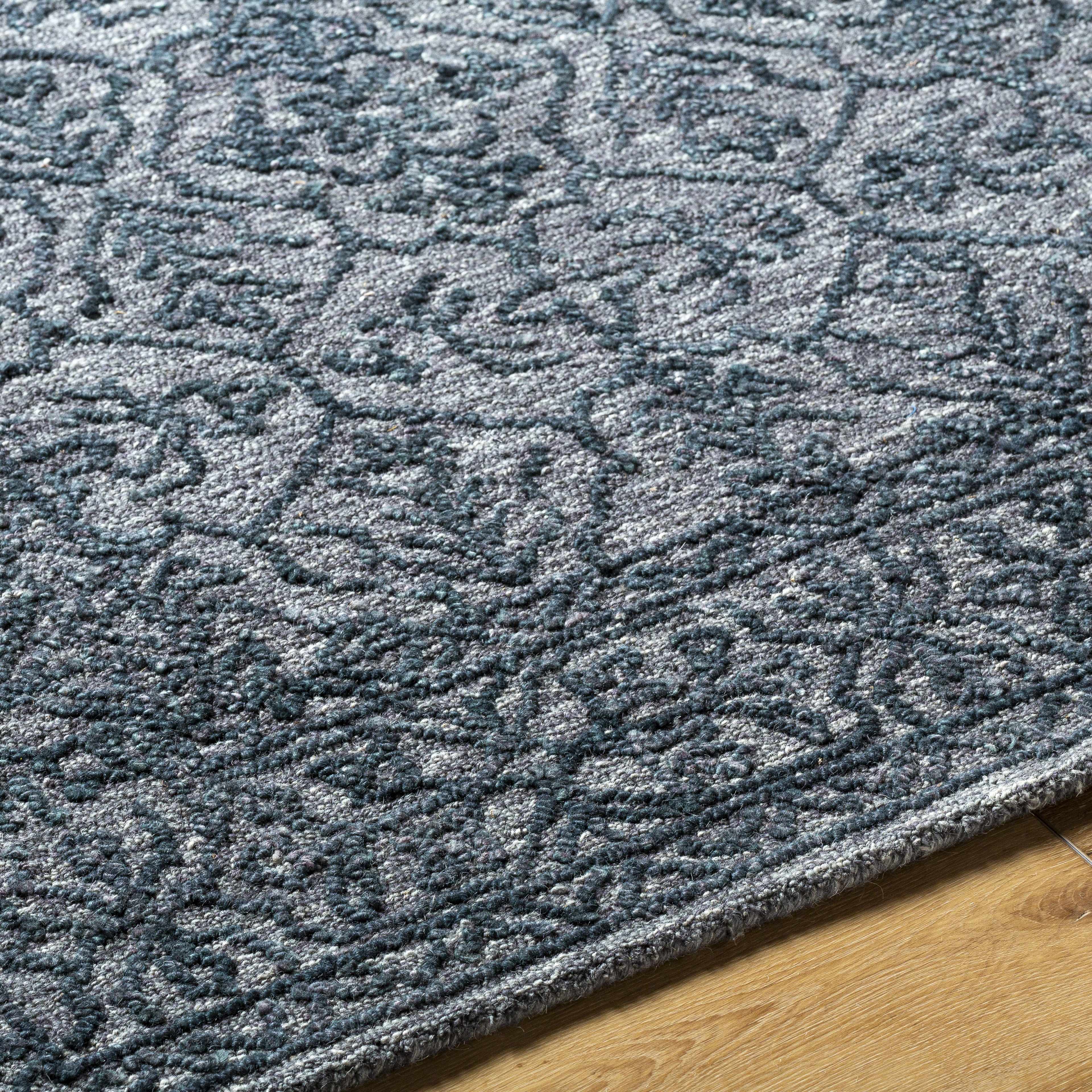Yadid Black Wool Area Rug - Image 7
