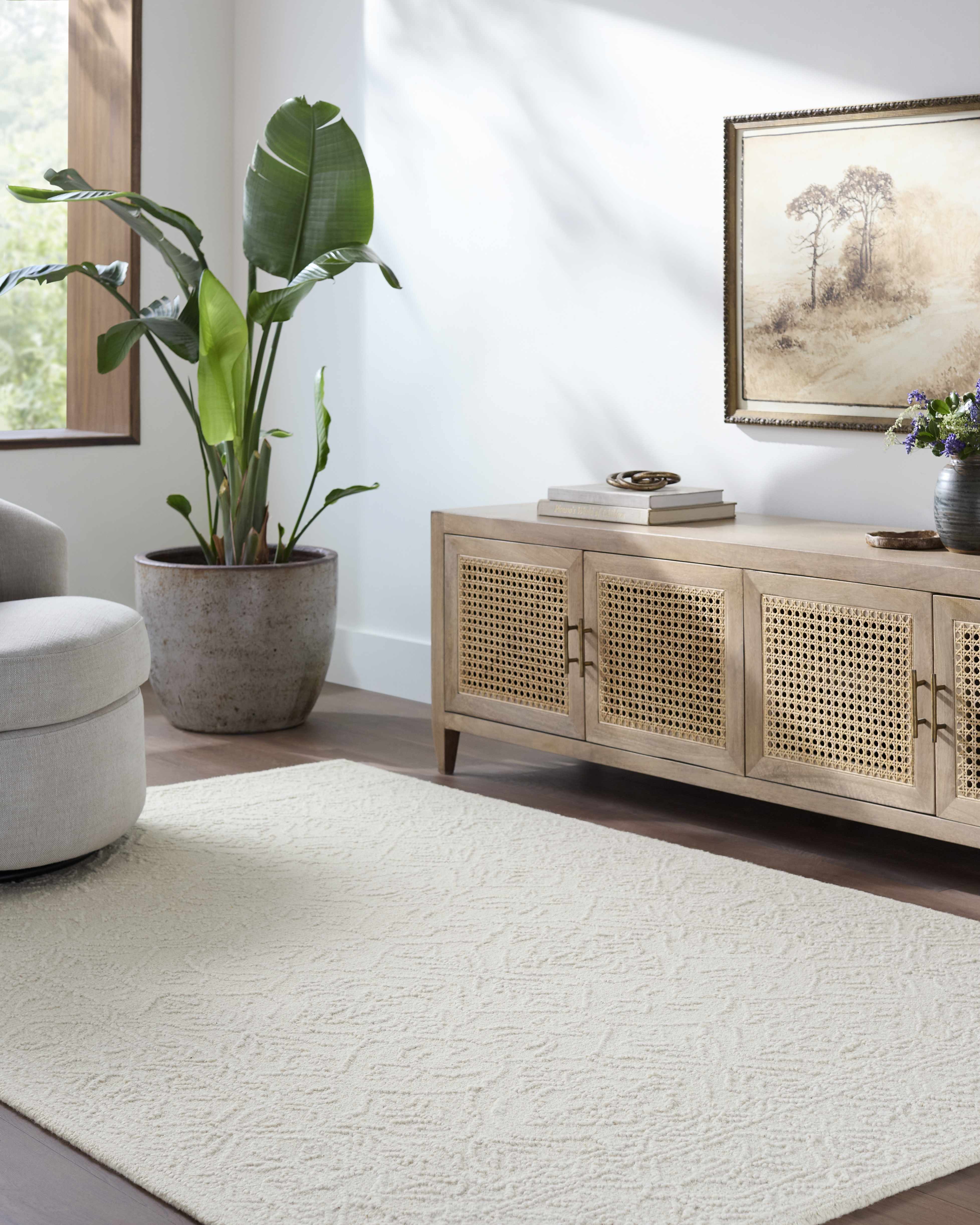 Yadid Cream Wool Area Rug - Image 2