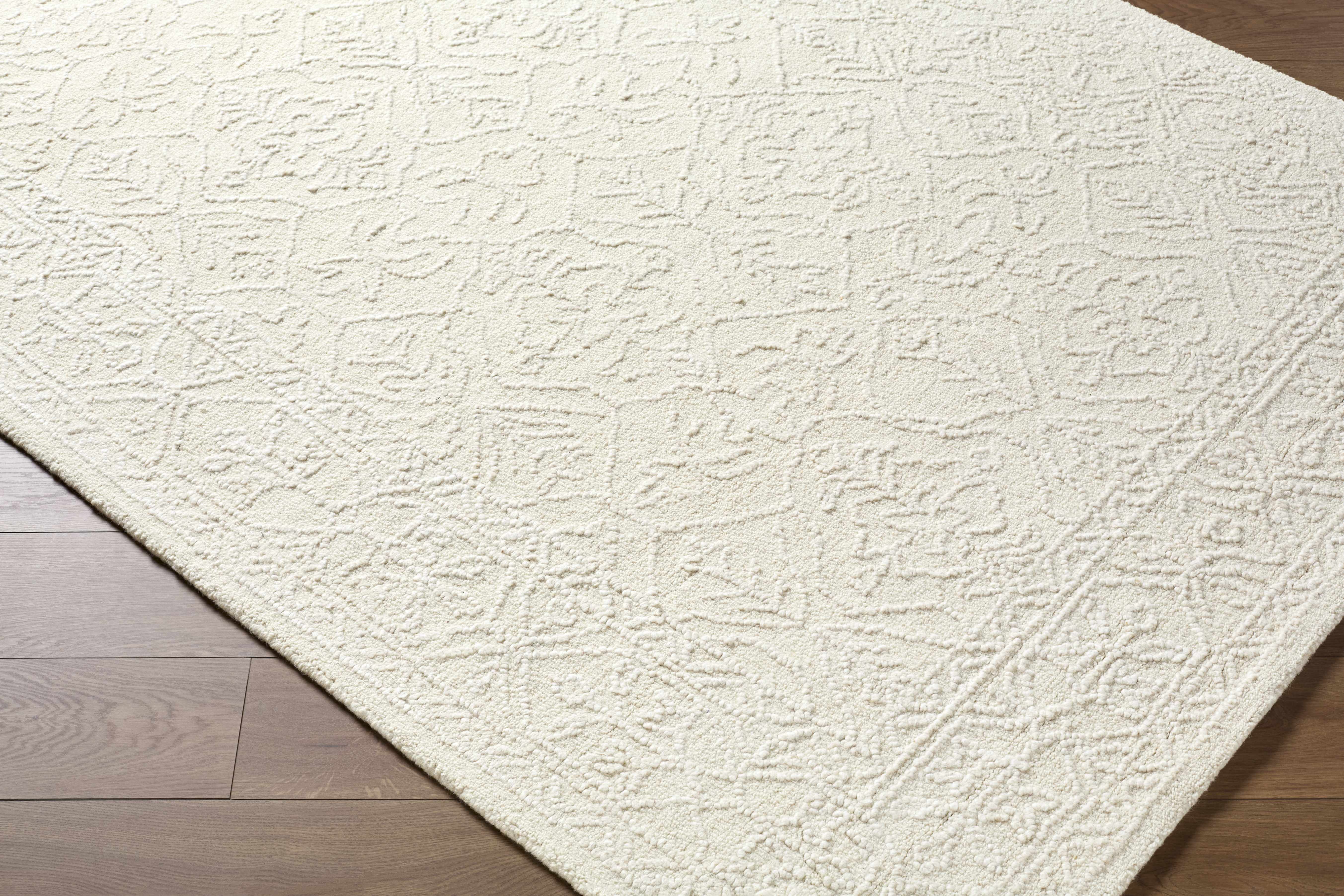Yadid Cream Wool Area Rug - Image 3