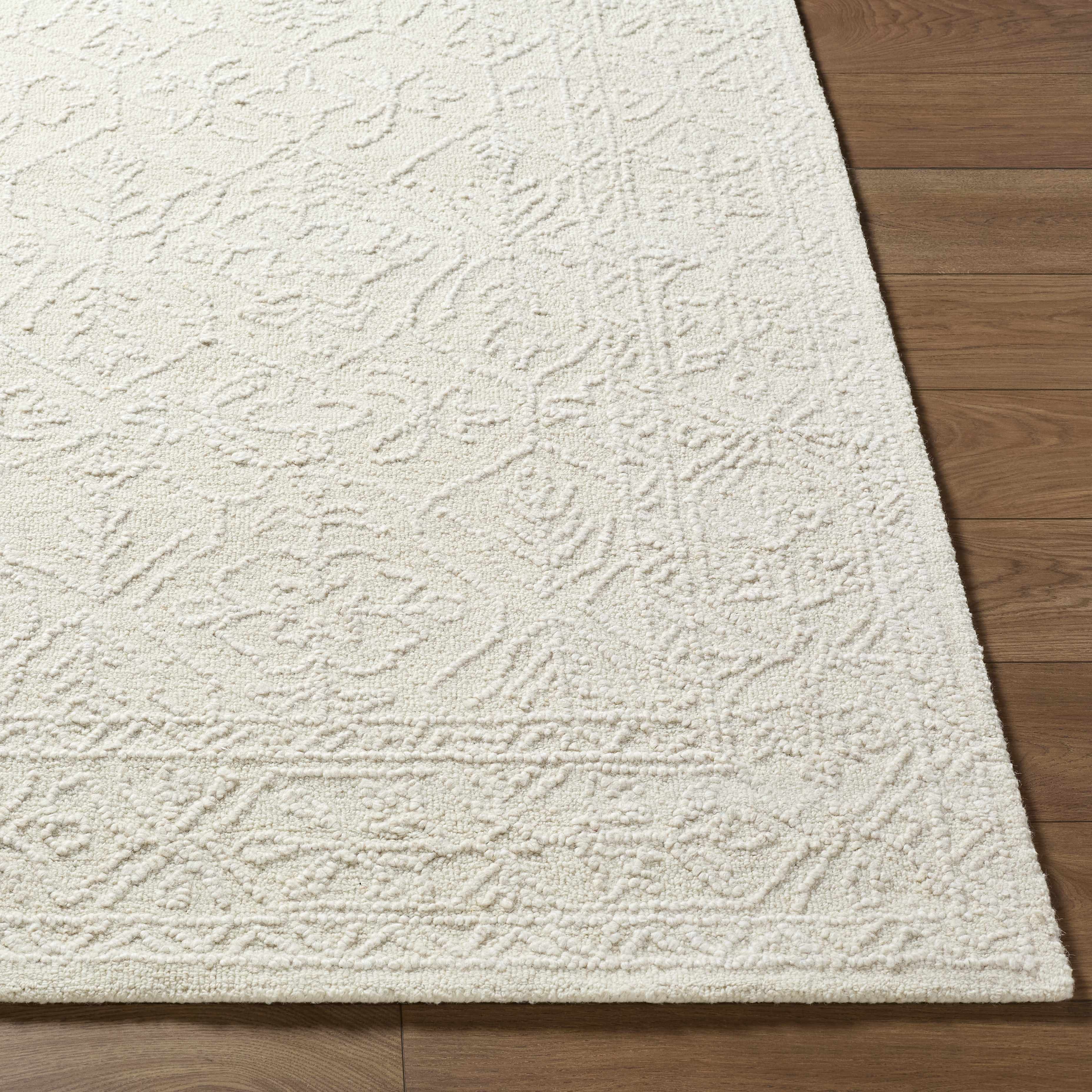 Yadid Cream Wool Area Rug - Image 4