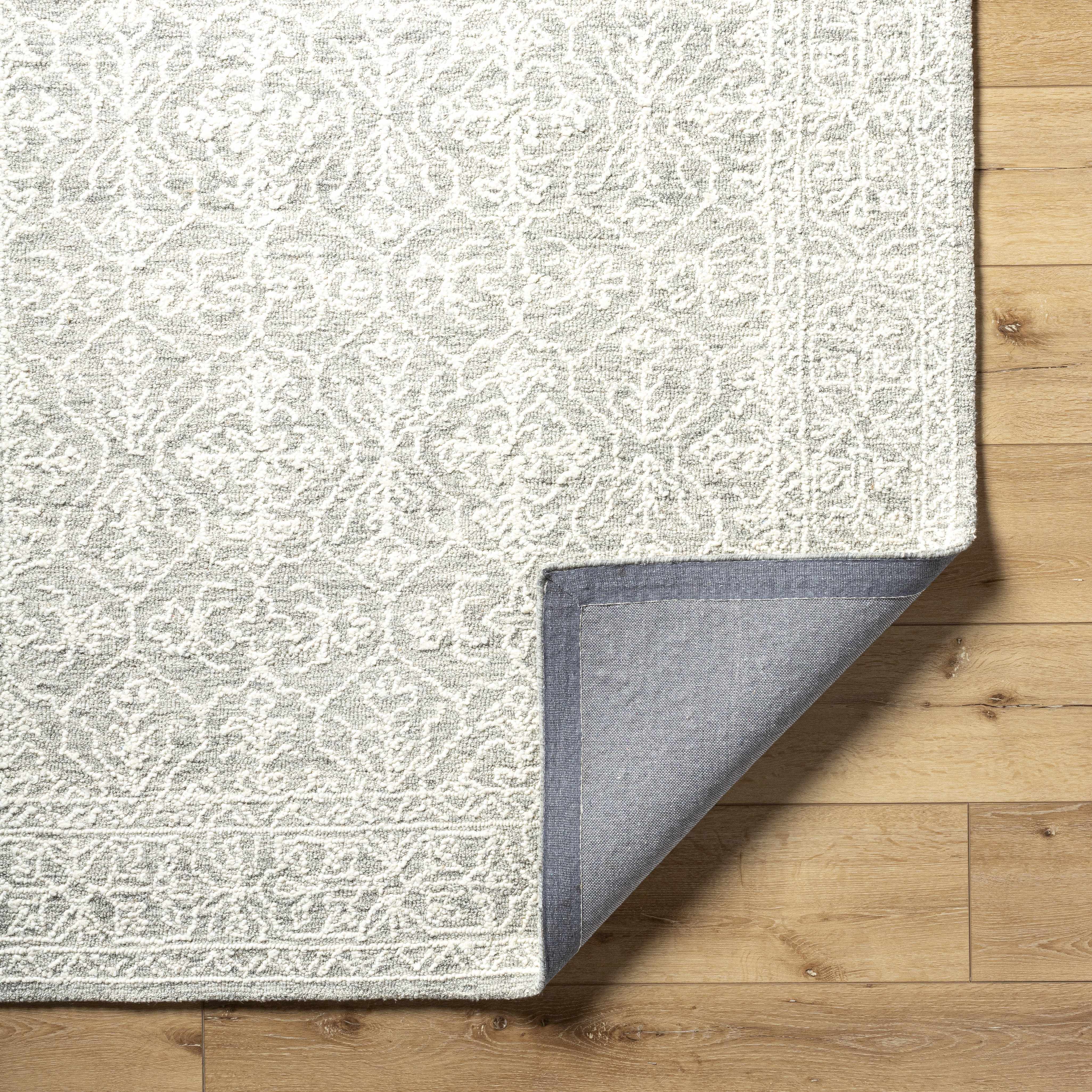 Yadid Gray Wool Area Rug - Image 4