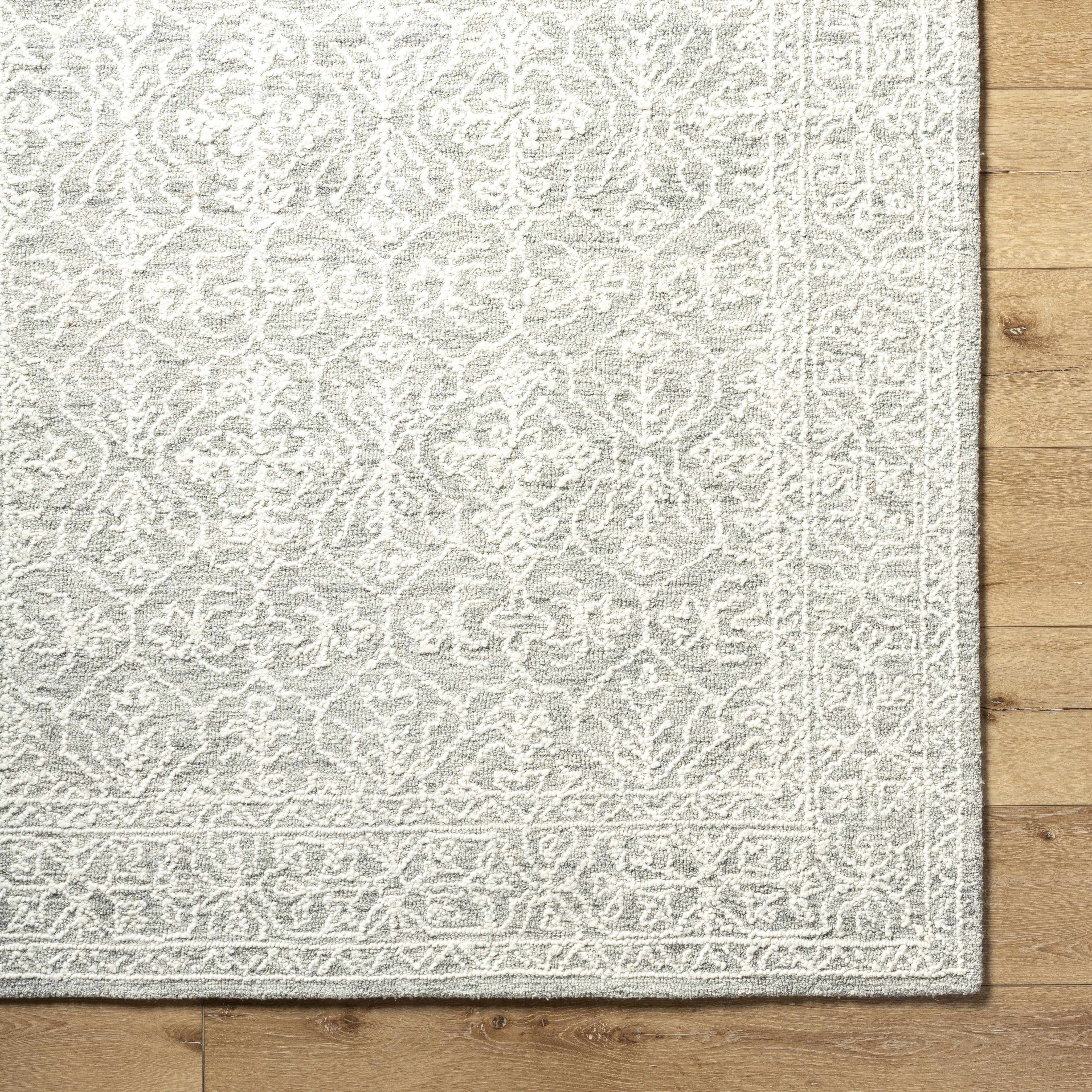 Yadid Gray Wool Area Rug - Image 5