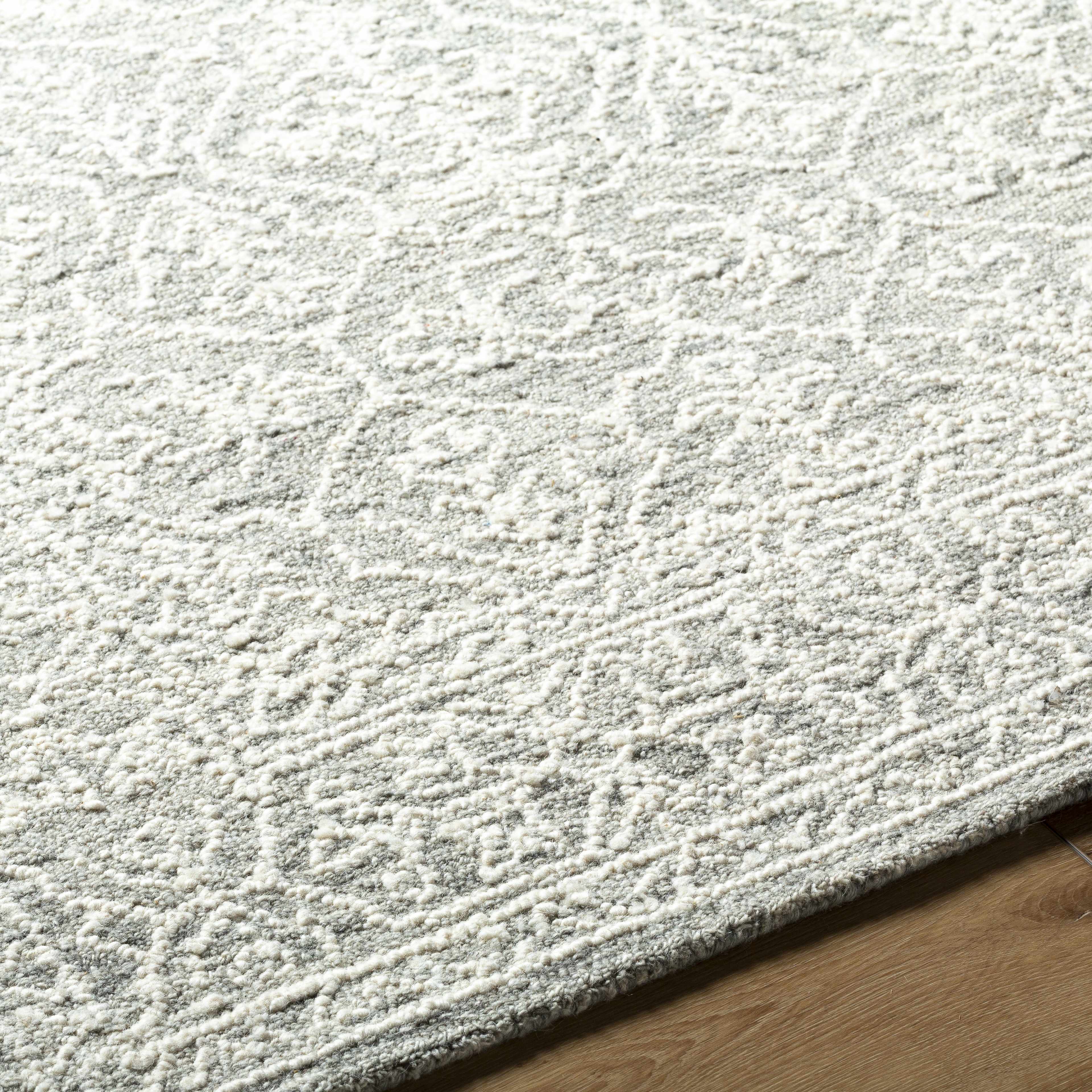 Yadid Gray Wool Area Rug - Image 6