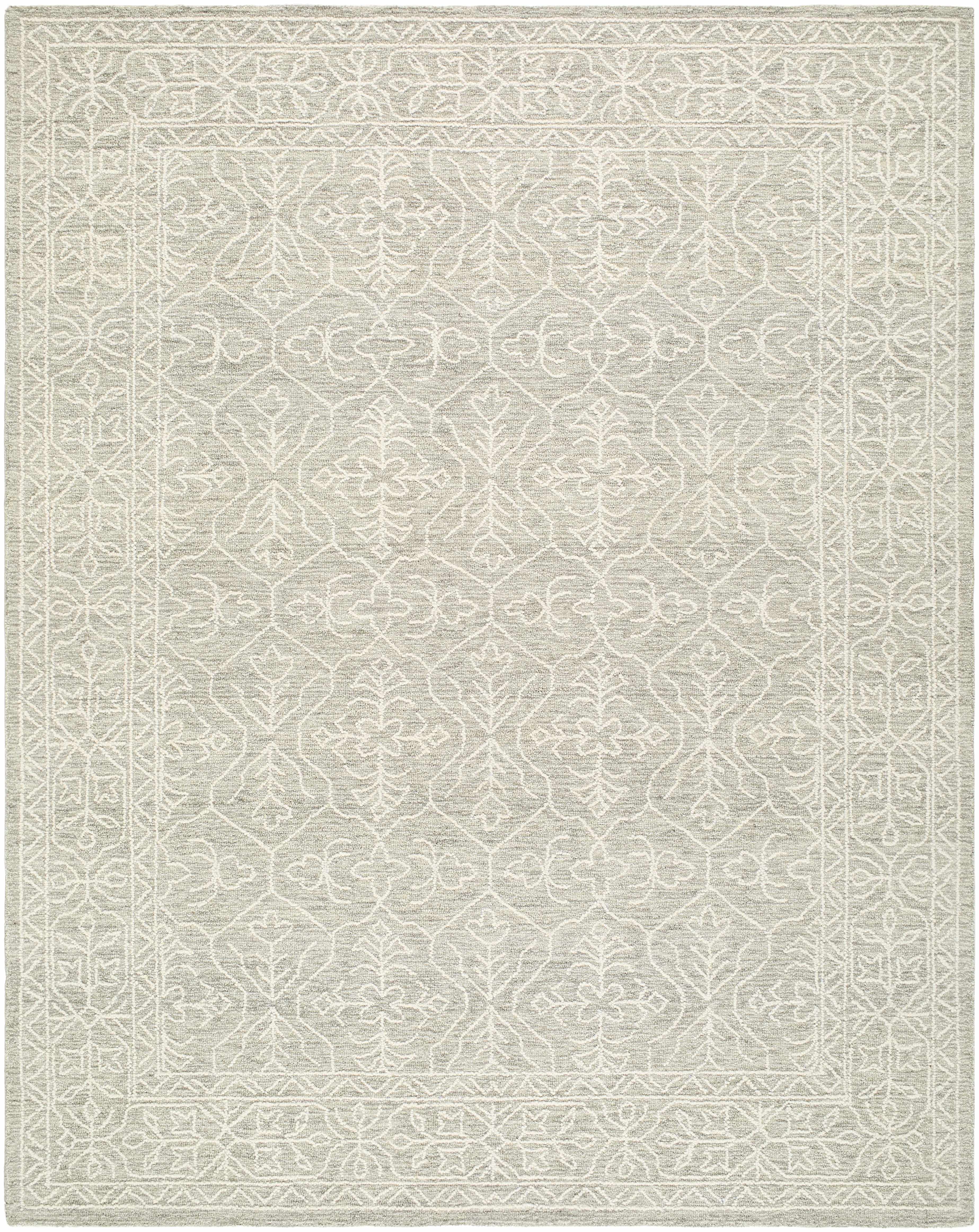 Yadid Gray Wool Area Rug - Image 8