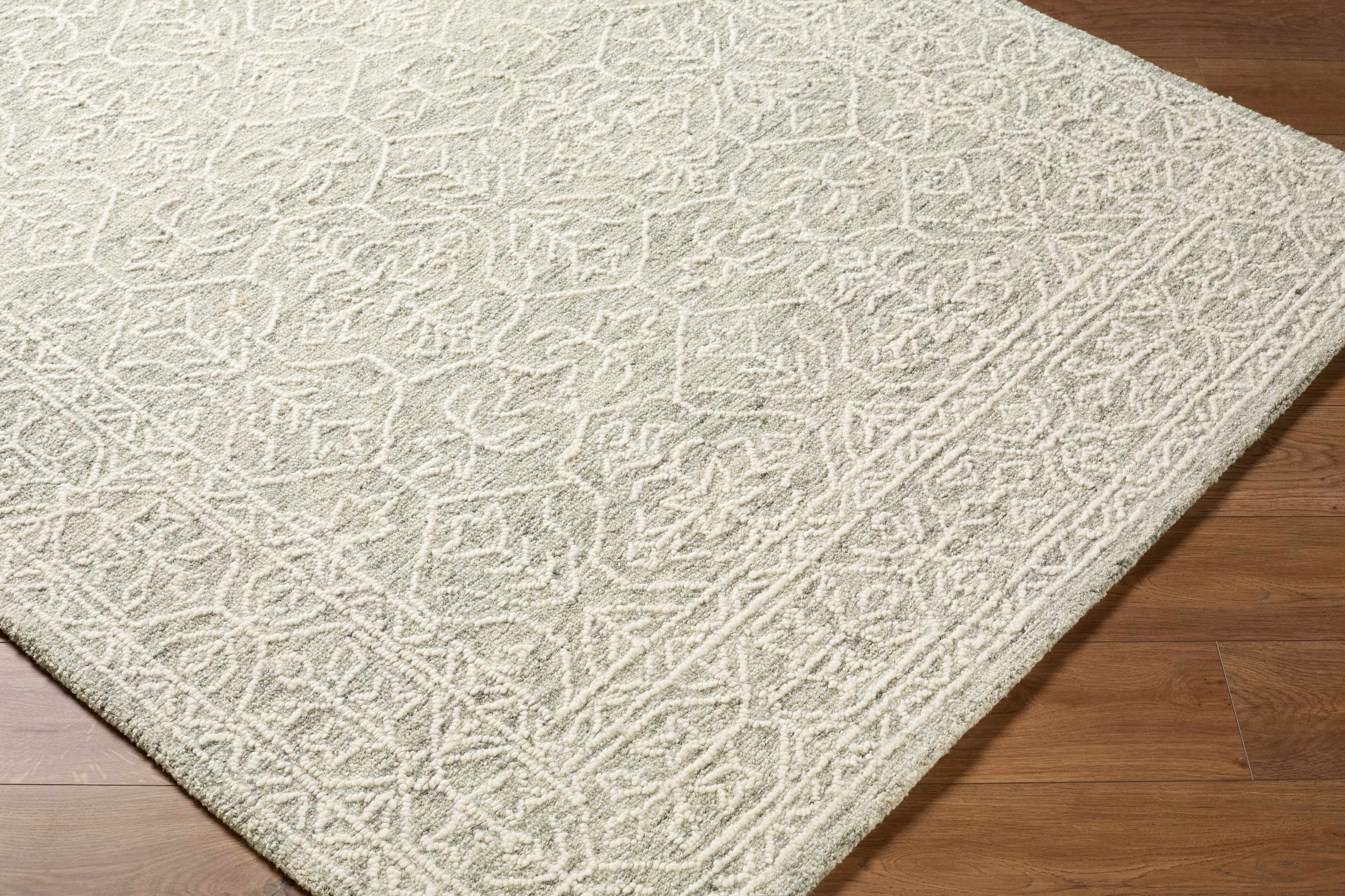 Yadid Gray Wool Area Rug - Image 9