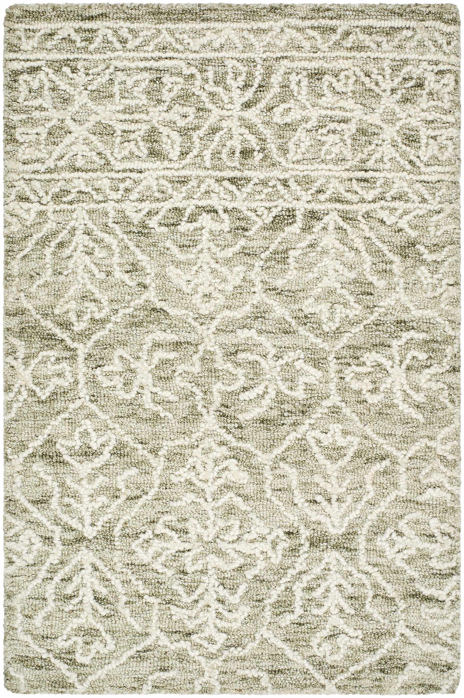 Yadid Green Wool Area Rug - Image 3