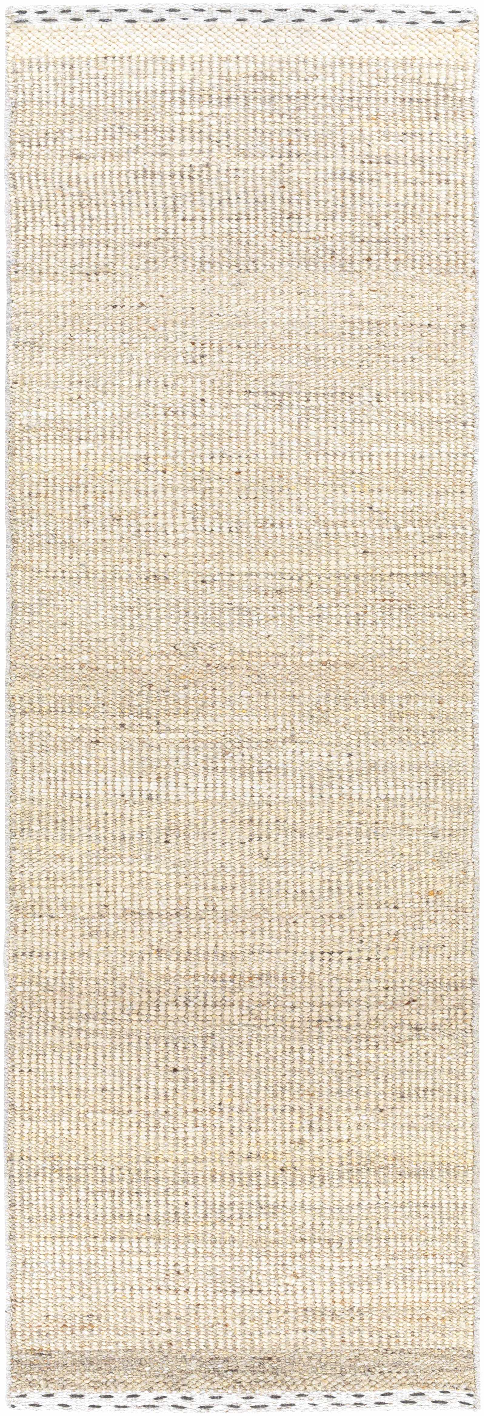 Yaniklar Beige Flat Woven Wool Rug - Image 3