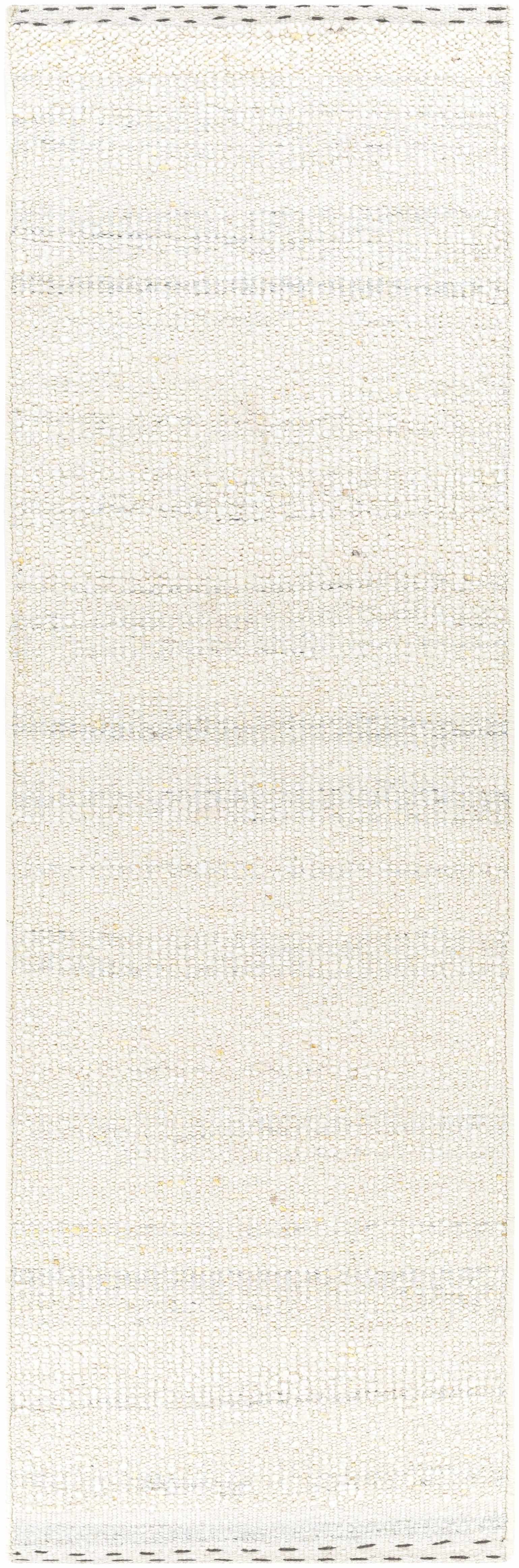 Yaniklar Cream Flat Woven Wool Rug - Image 12