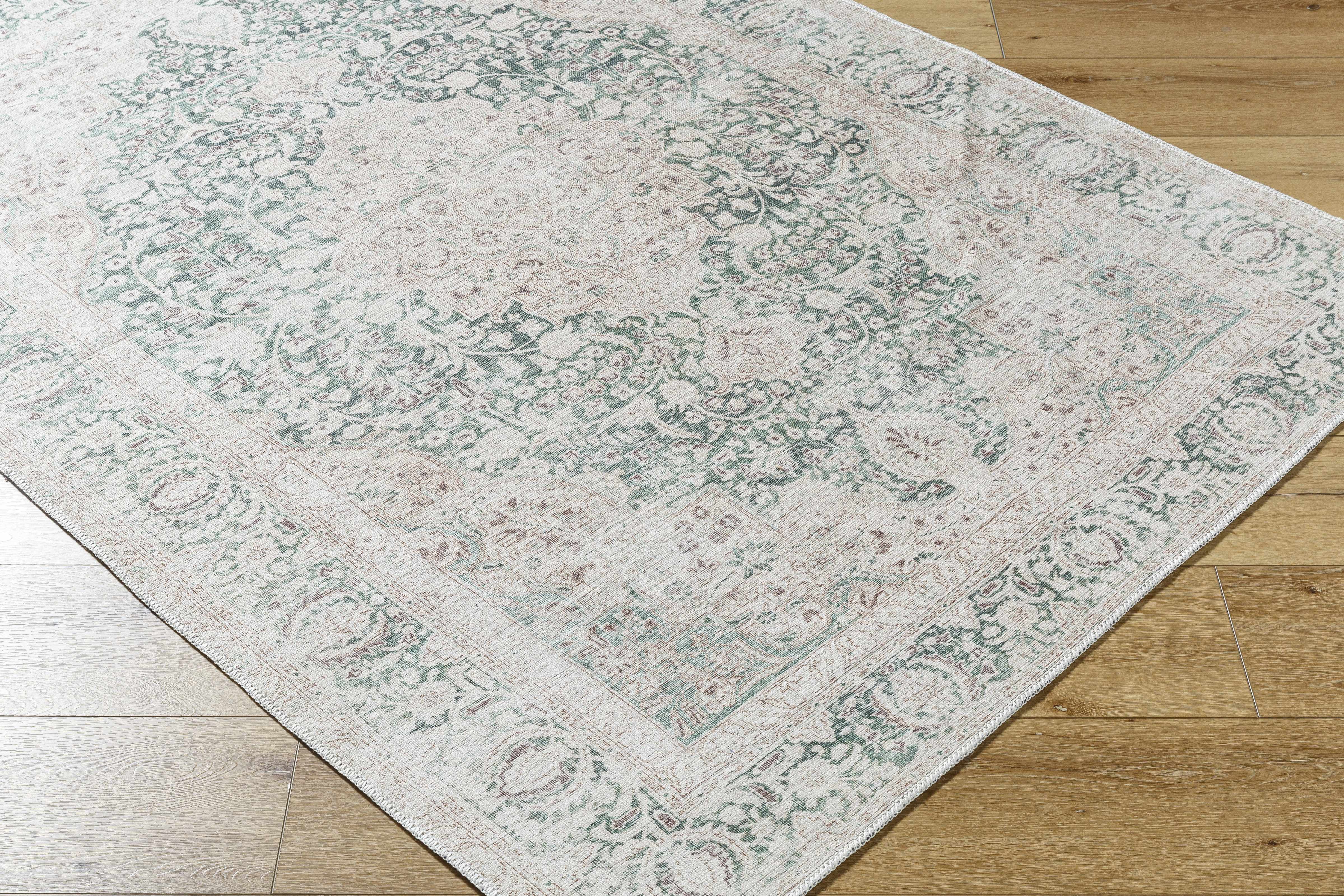 Yanis Vintage Flat Pile Washable Rug - Image 5