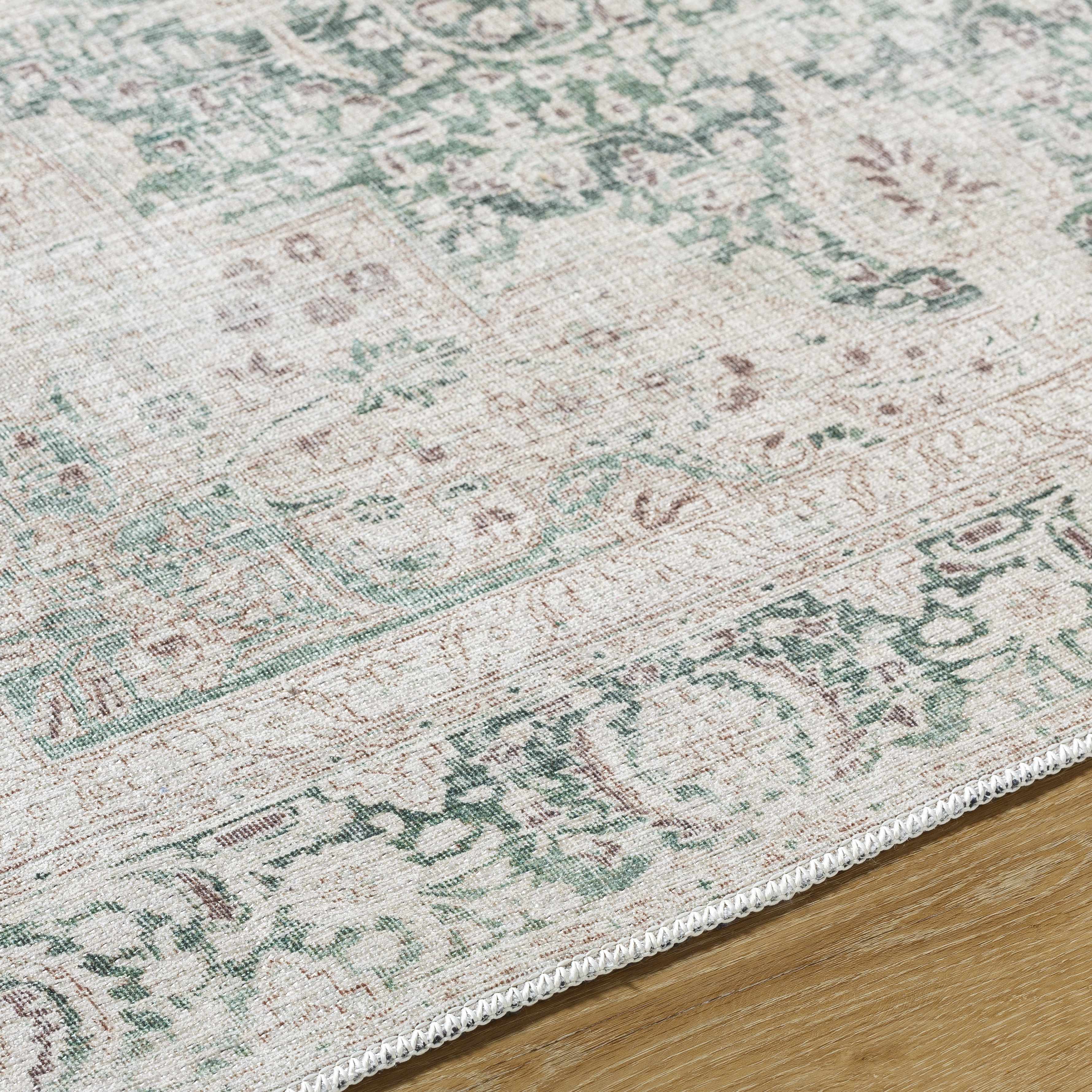 Yanis Vintage Flat Pile Washable Rug - Image 8