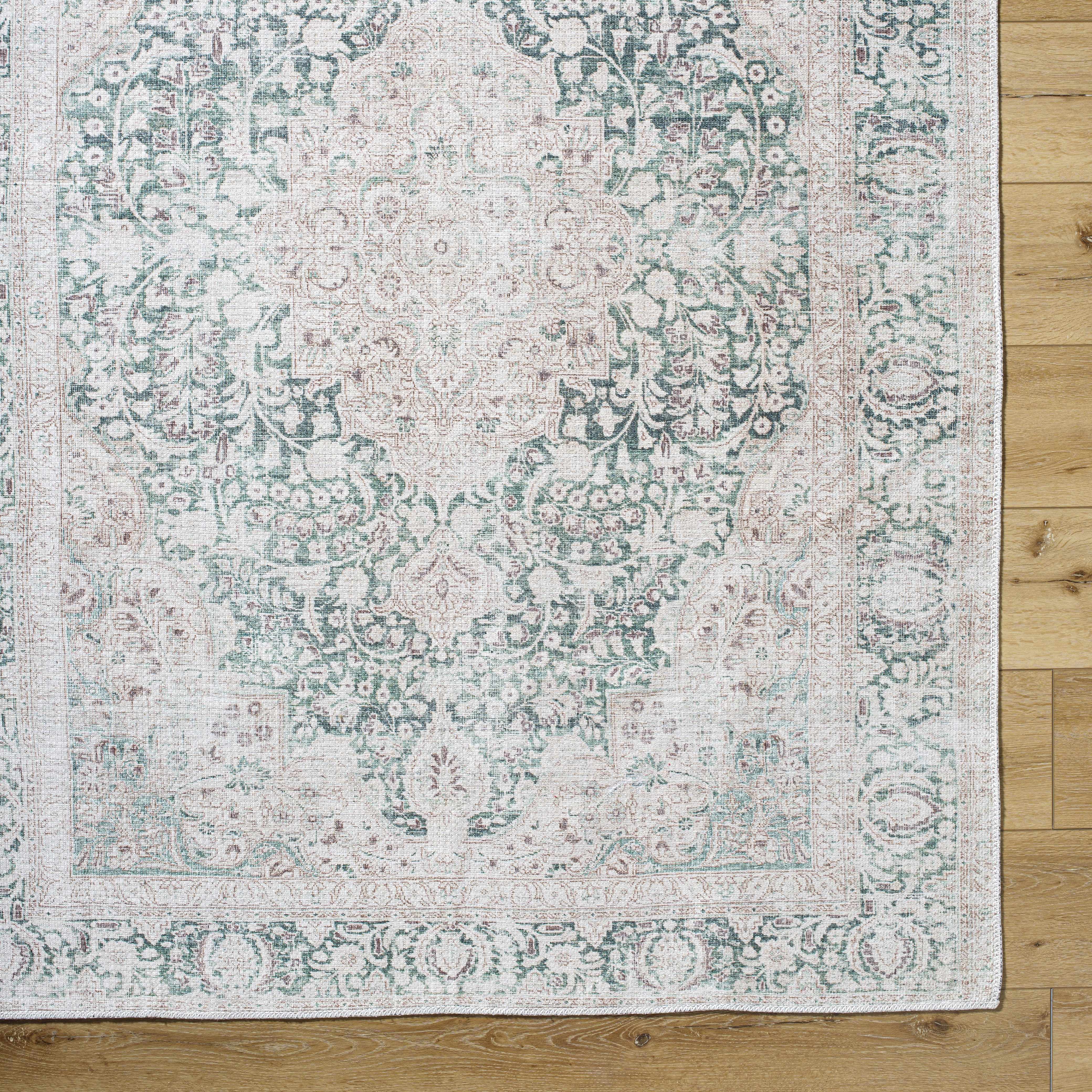 Yanis Vintage Flat Pile Washable Rug - Image 9