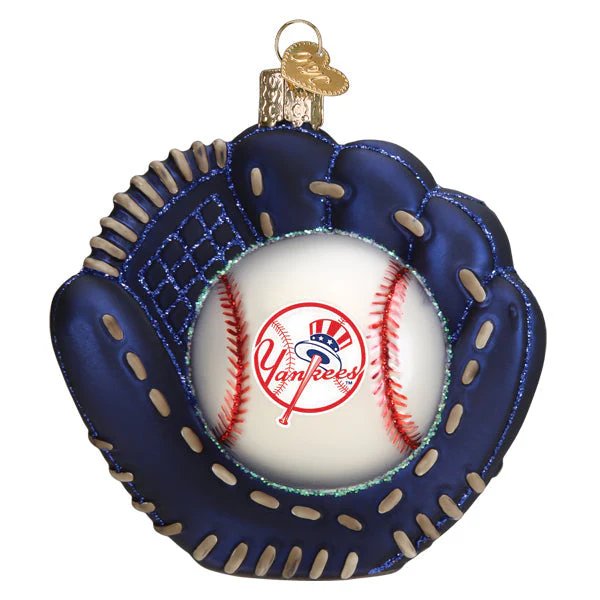 Yankees Baseball Mitt Ornament - Image 3