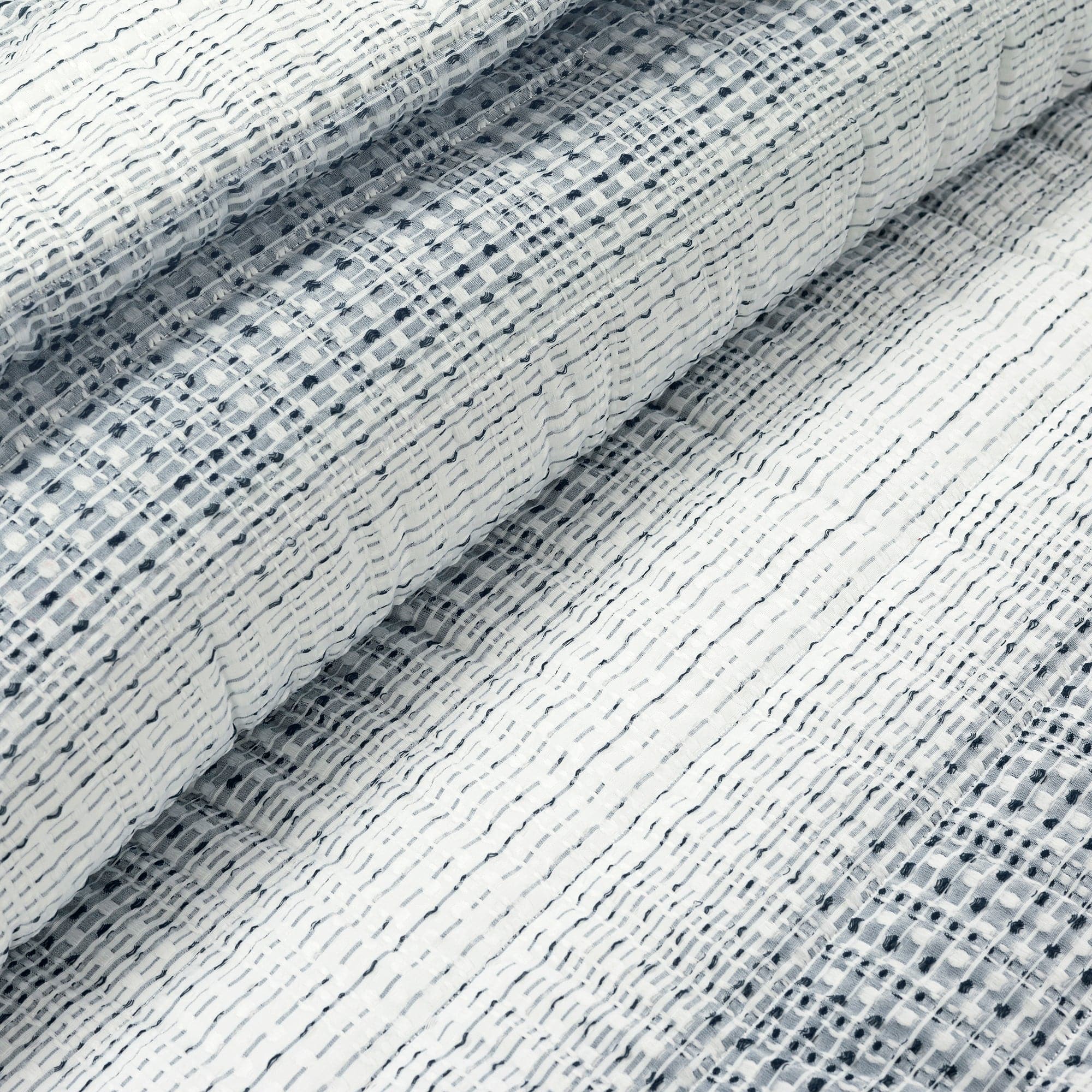 Yarn Dyed Textured Stripe Waffle Quilt 3 Piece Set - Image 2