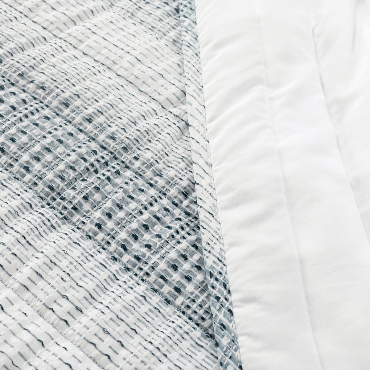 Yarn Dyed Textured Stripe Waffle Quilt 3 Piece Set - Image 3