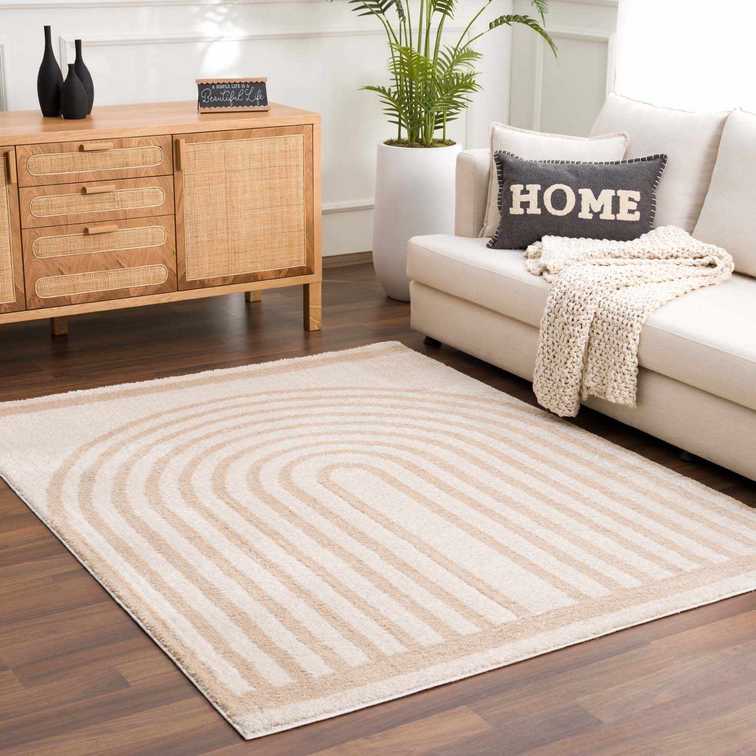 Yasuo Beige Washable Area Rug - Image 2