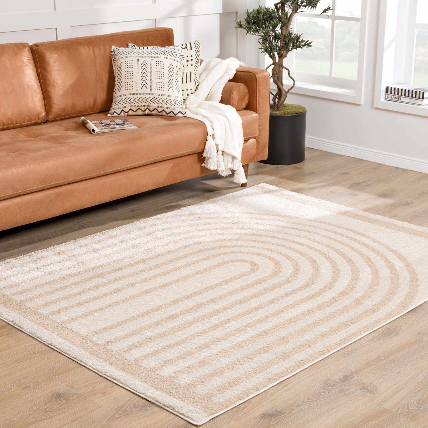 Yasuo Beige Washable Area Rug - Image 3