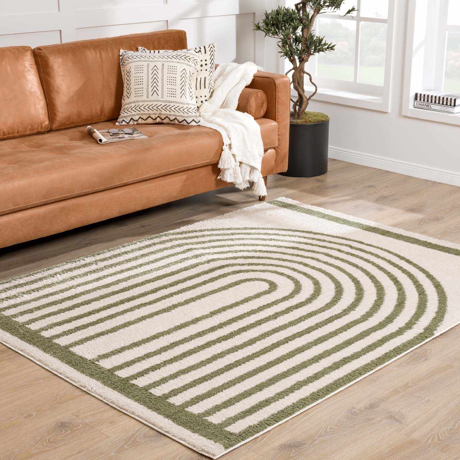 Yasuo Green Washable Area Rug - Image 3