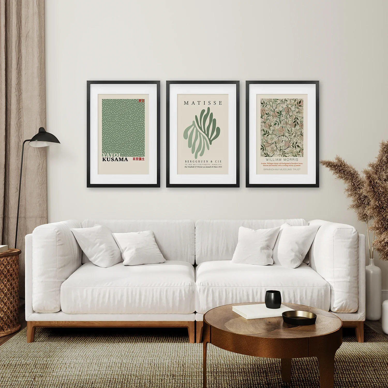 Yayoi Kusama Sage Green Print Set of 3 - Image 5