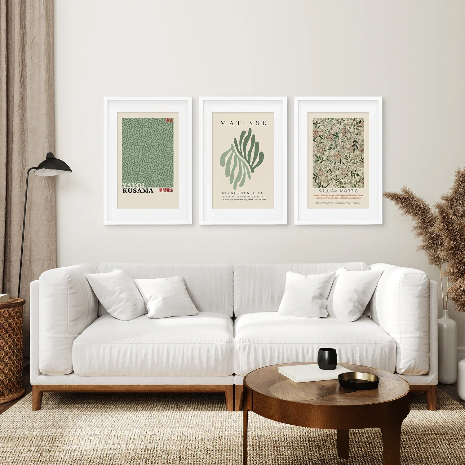 Yayoi Kusama Sage Green Print Set of 3 - Image 6