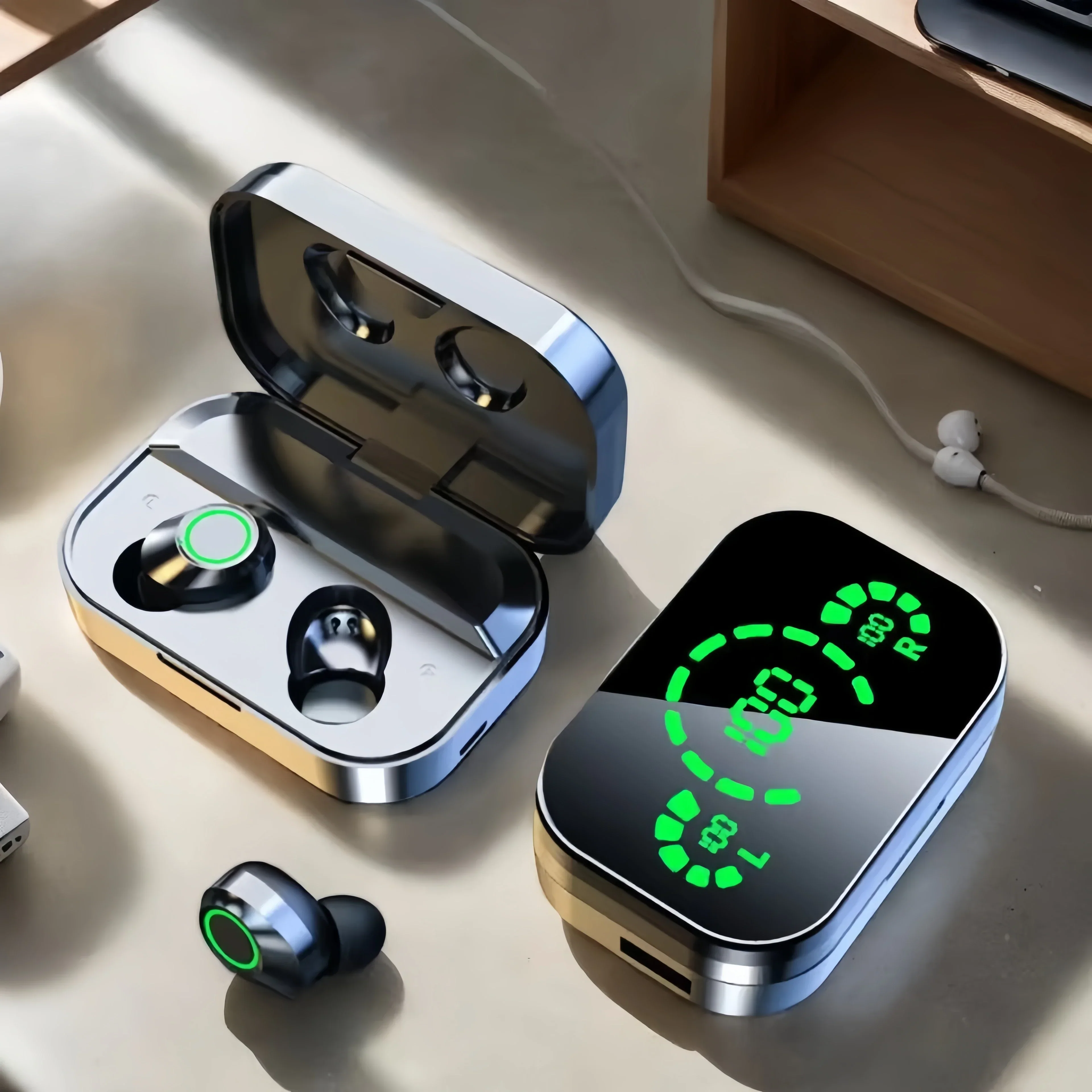 YD03 TWS Bluetooth 5.3 Wireless Earbuds Touch Control LED Charging Case Stereo - Image 4