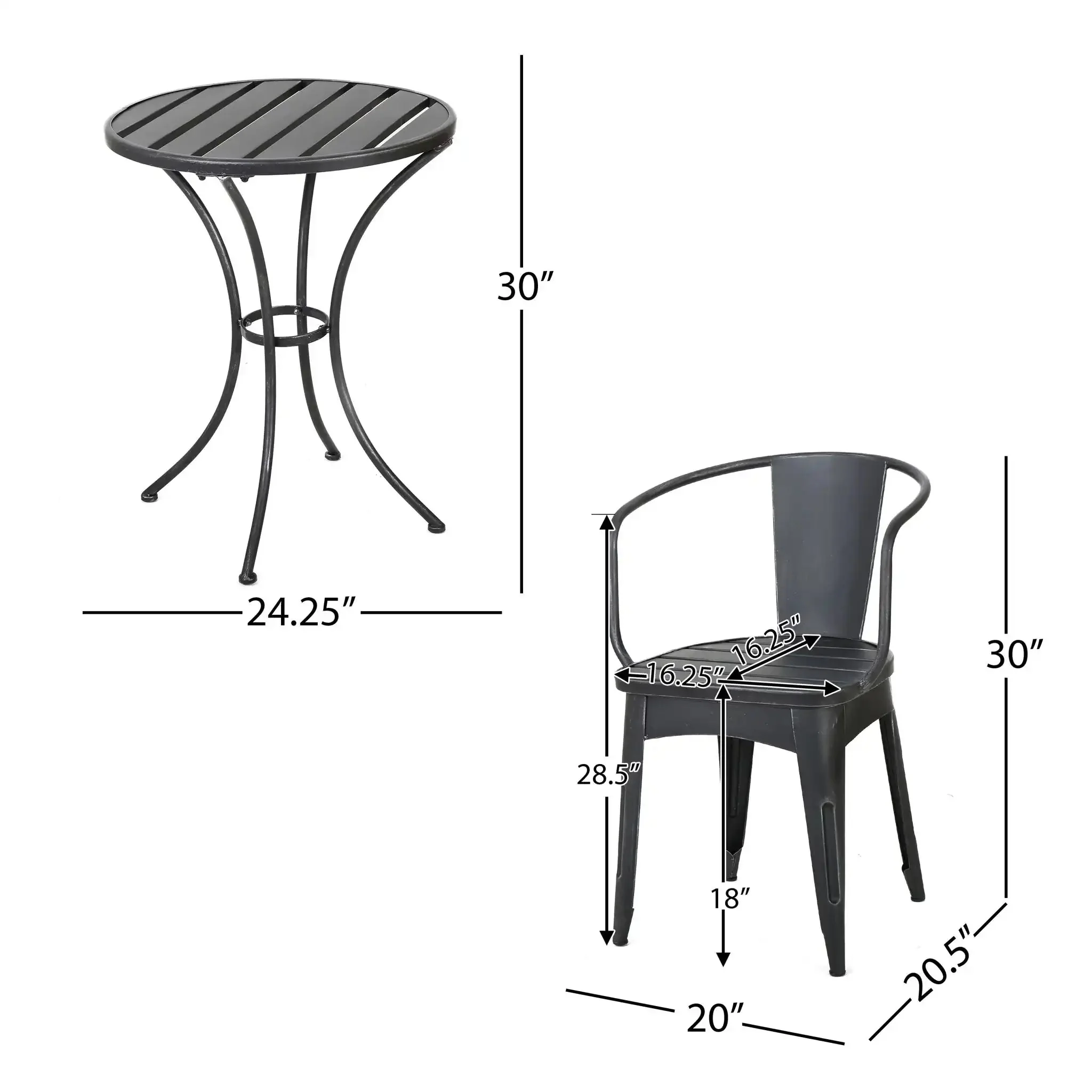 Yearn - 3 Piece Bistro Set With Table And 2 Chairs - Image 3