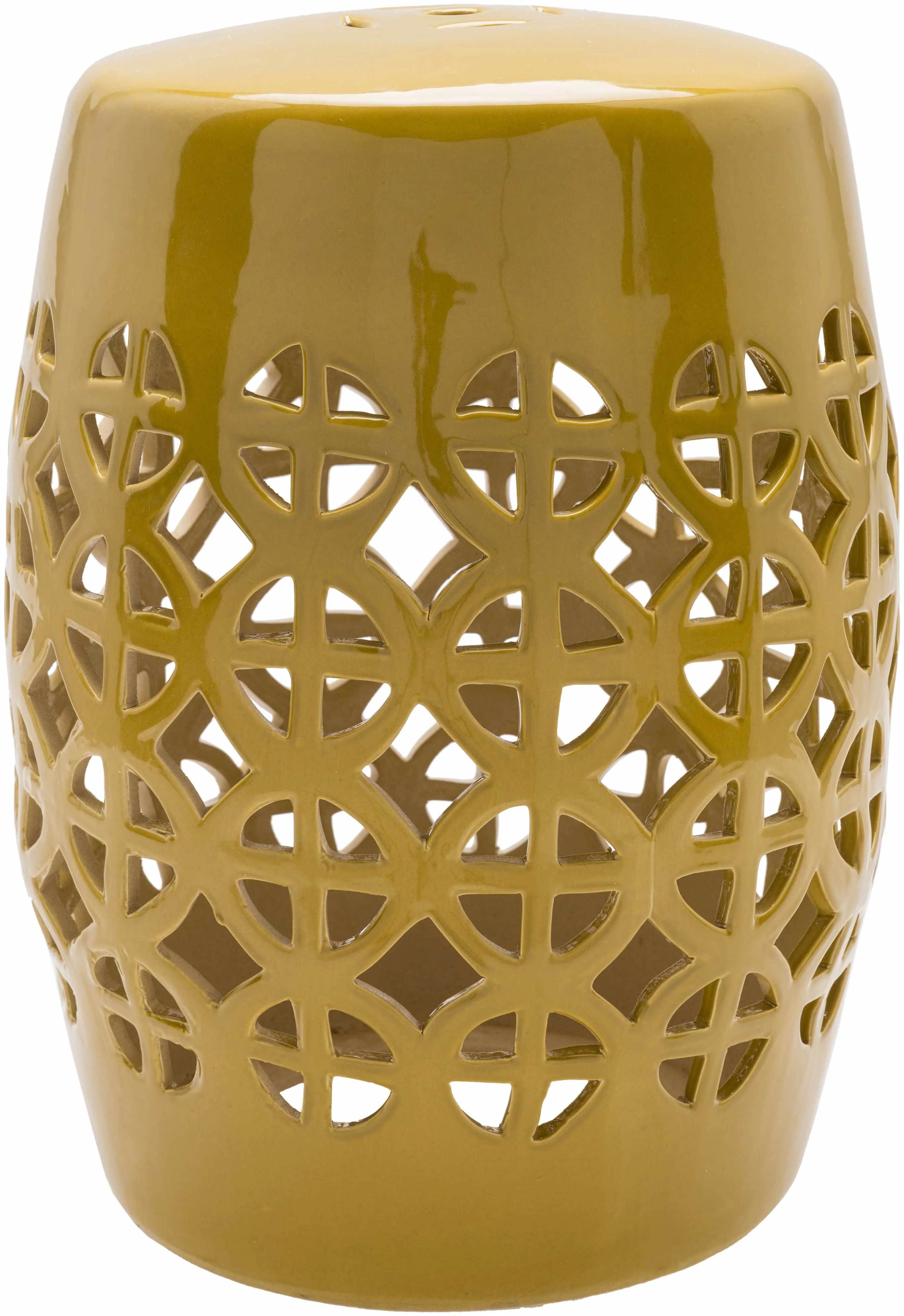 Yellow Ceramic Side Table - Image 2