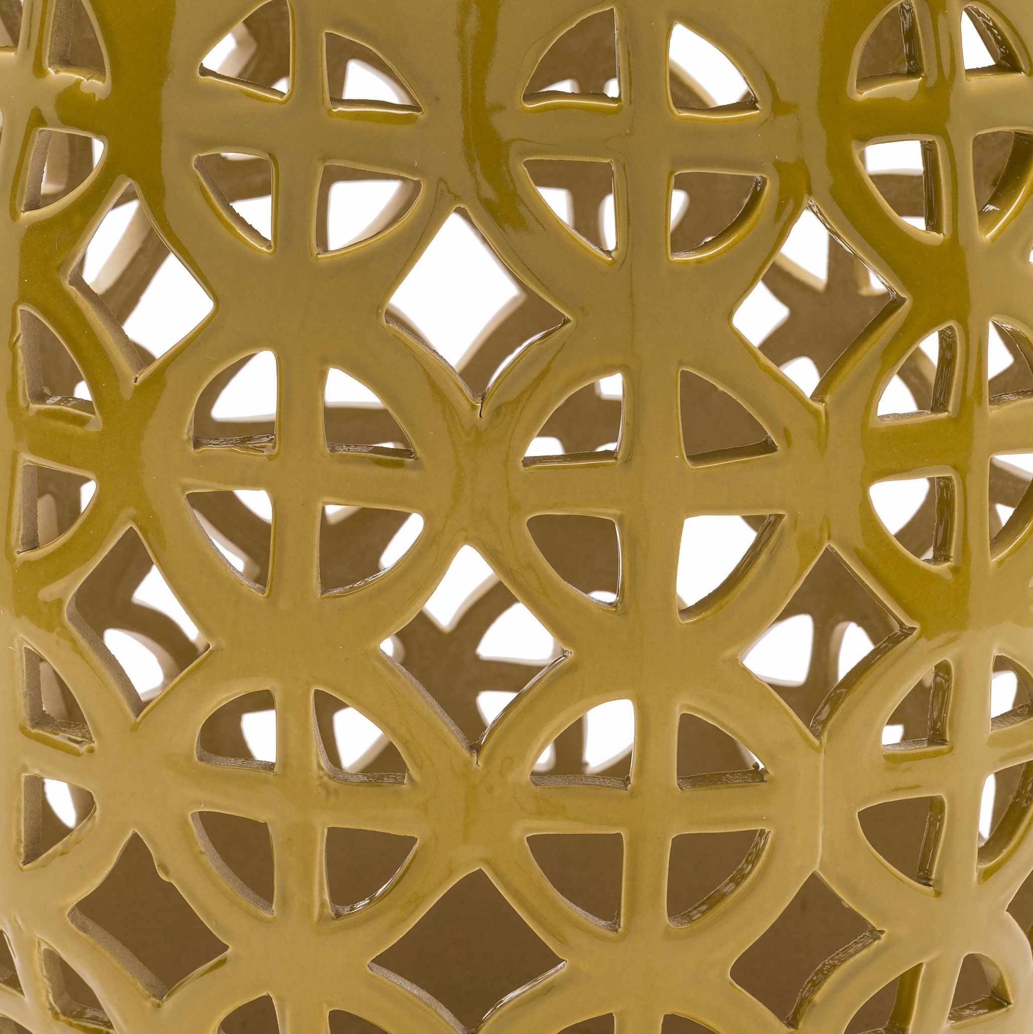 Yellow Ceramic Side Table - Image 3