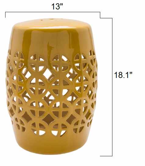 Yellow Ceramic Side Table - Image 5