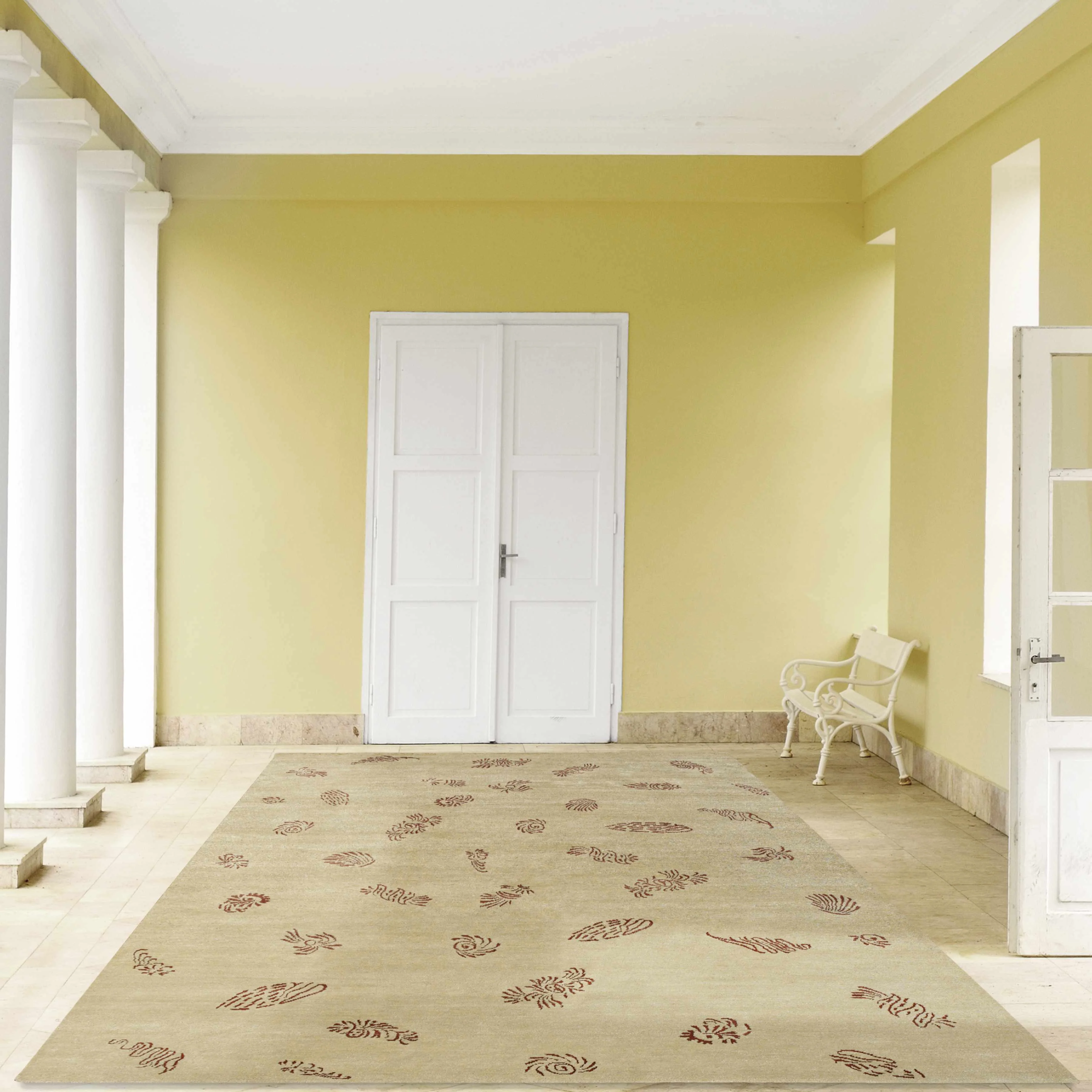 Yellow Premium Thick Wool Rug - Clearance - Image 2