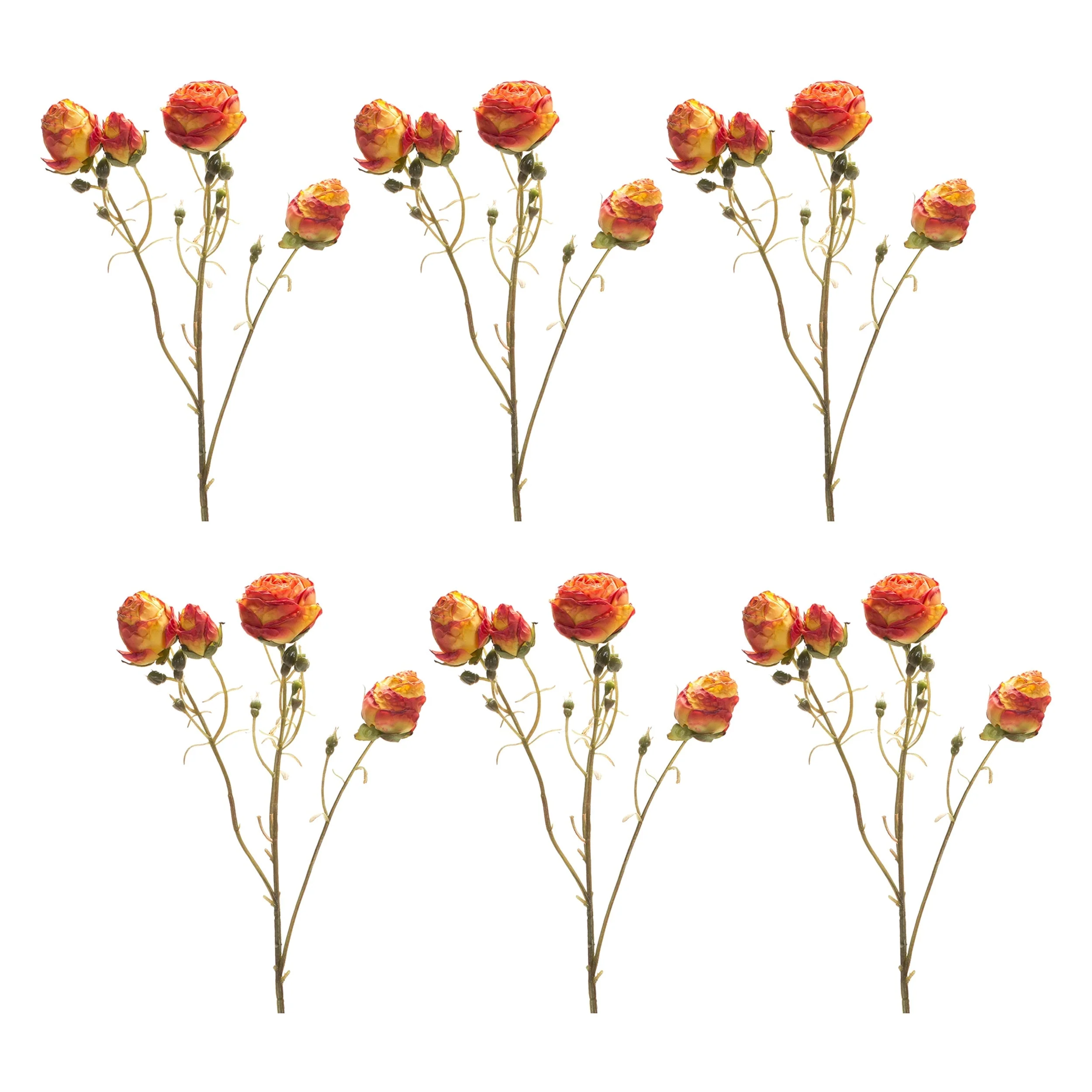 Yellow Rose Bud Spray (Set of 6) - Image 3