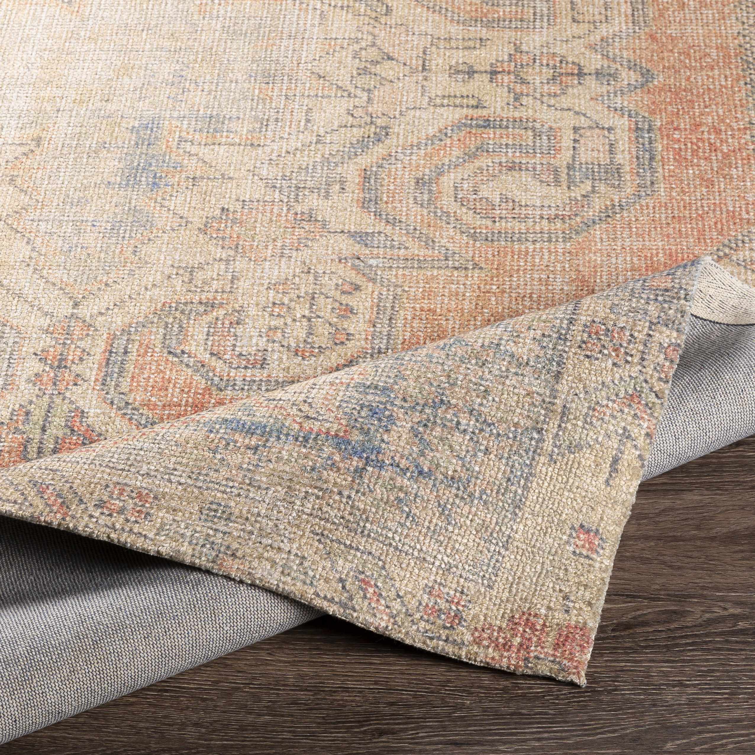 Yetminster Traditional Distressed Peach Rug - Clearance - Image 5