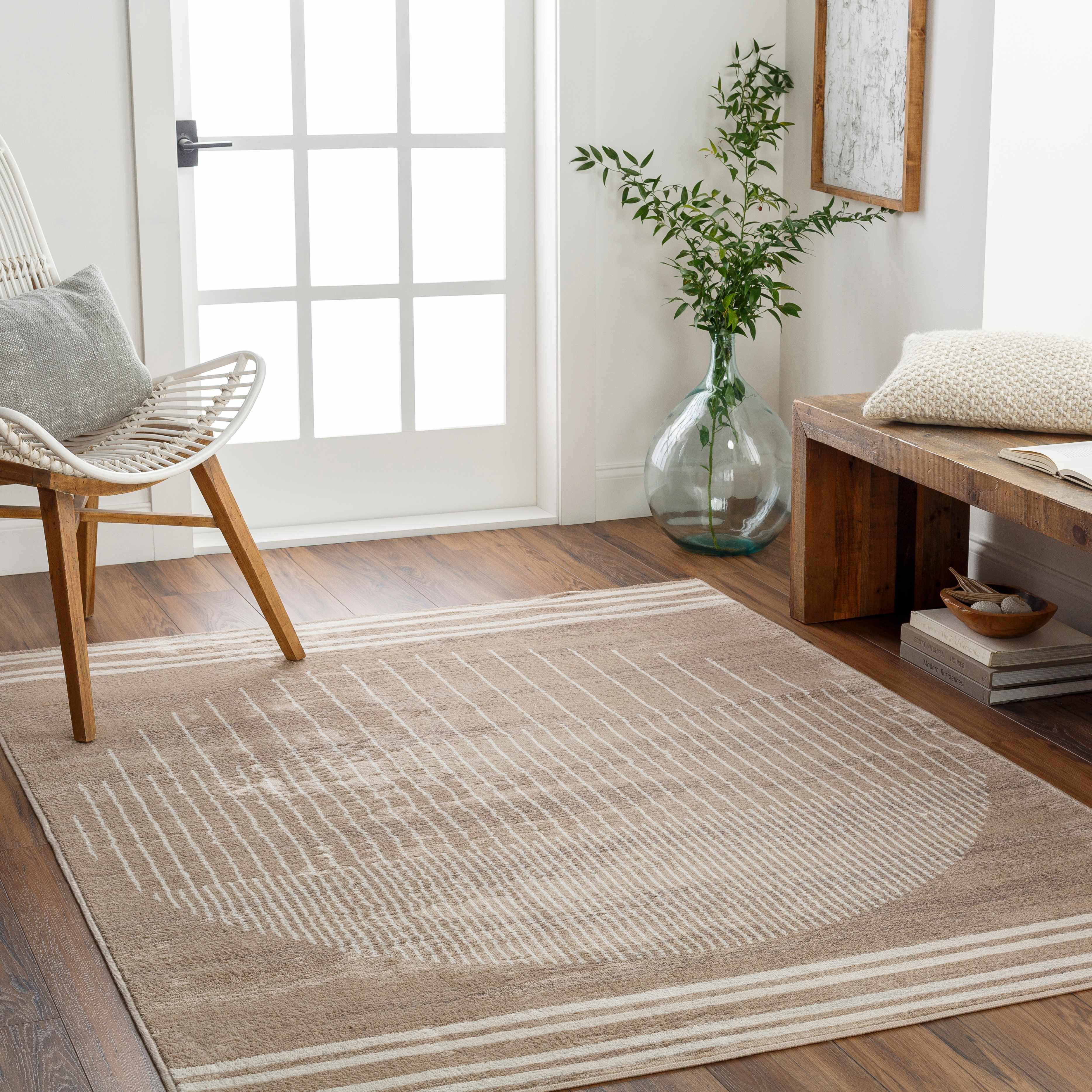 Yoad Geometric Mocha Area Rug - Image 2