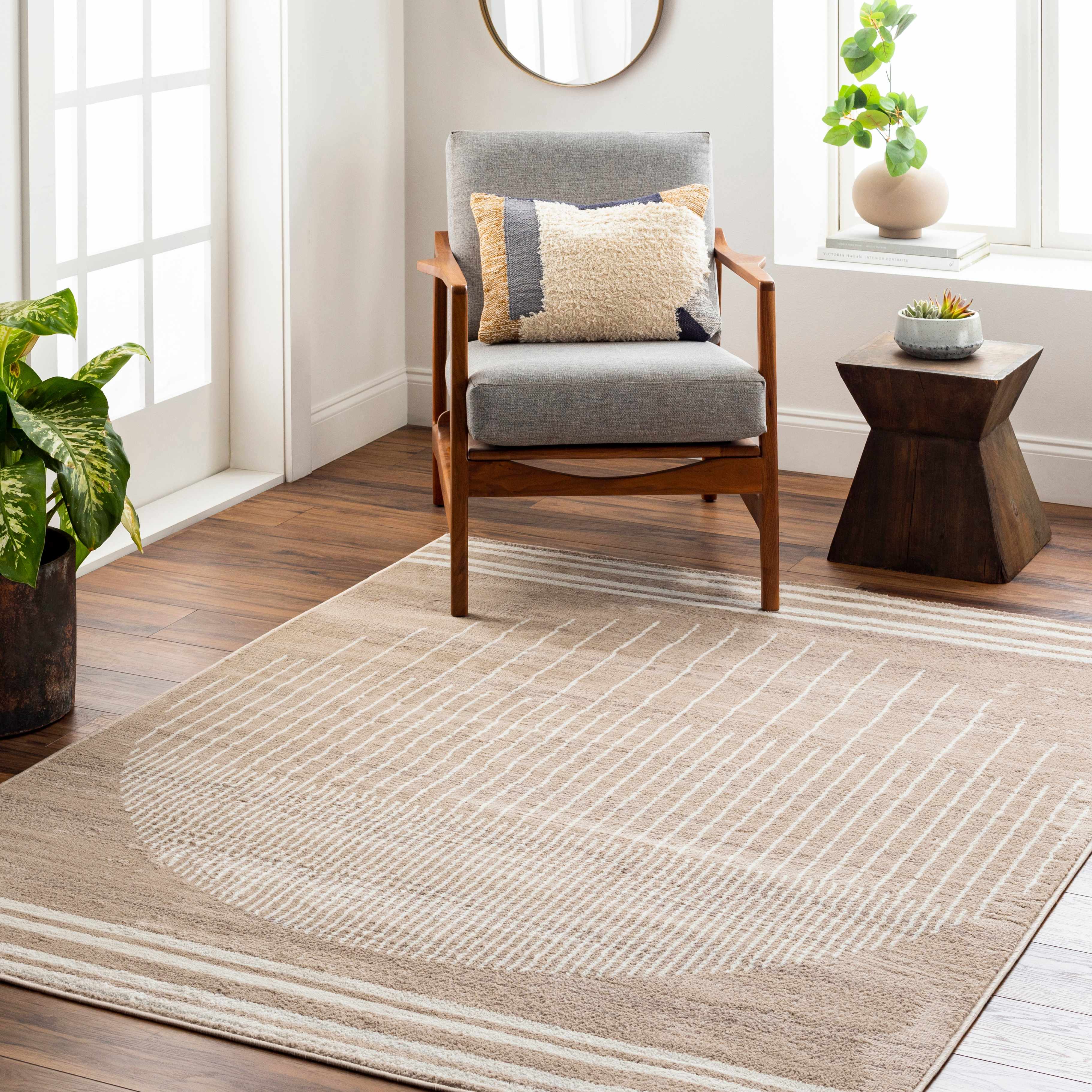 Yoad Geometric Mocha Area Rug - Image 4