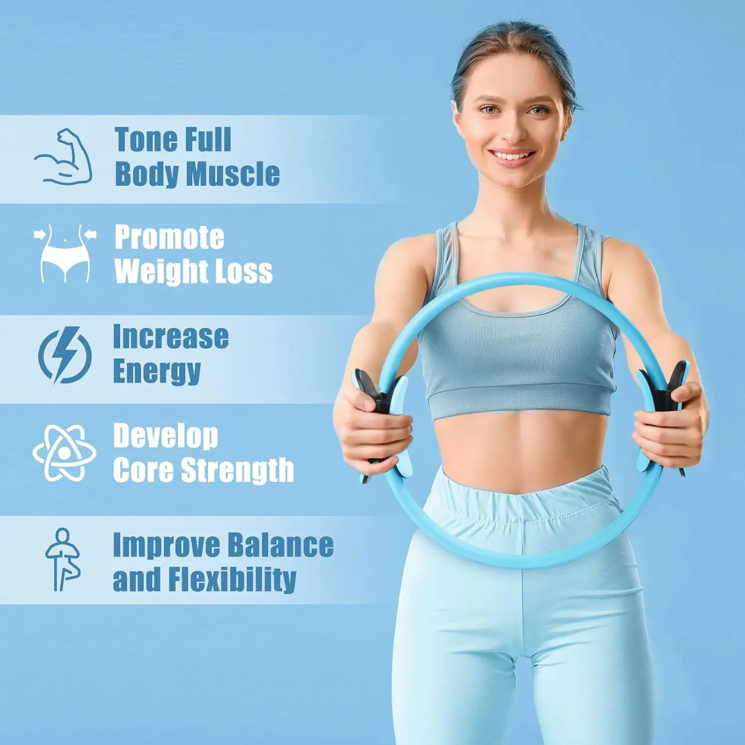 Yoga Pilates Ring for Pelvic Floor Muscle Training Fitness Open Back Exercise Tool - Image 6