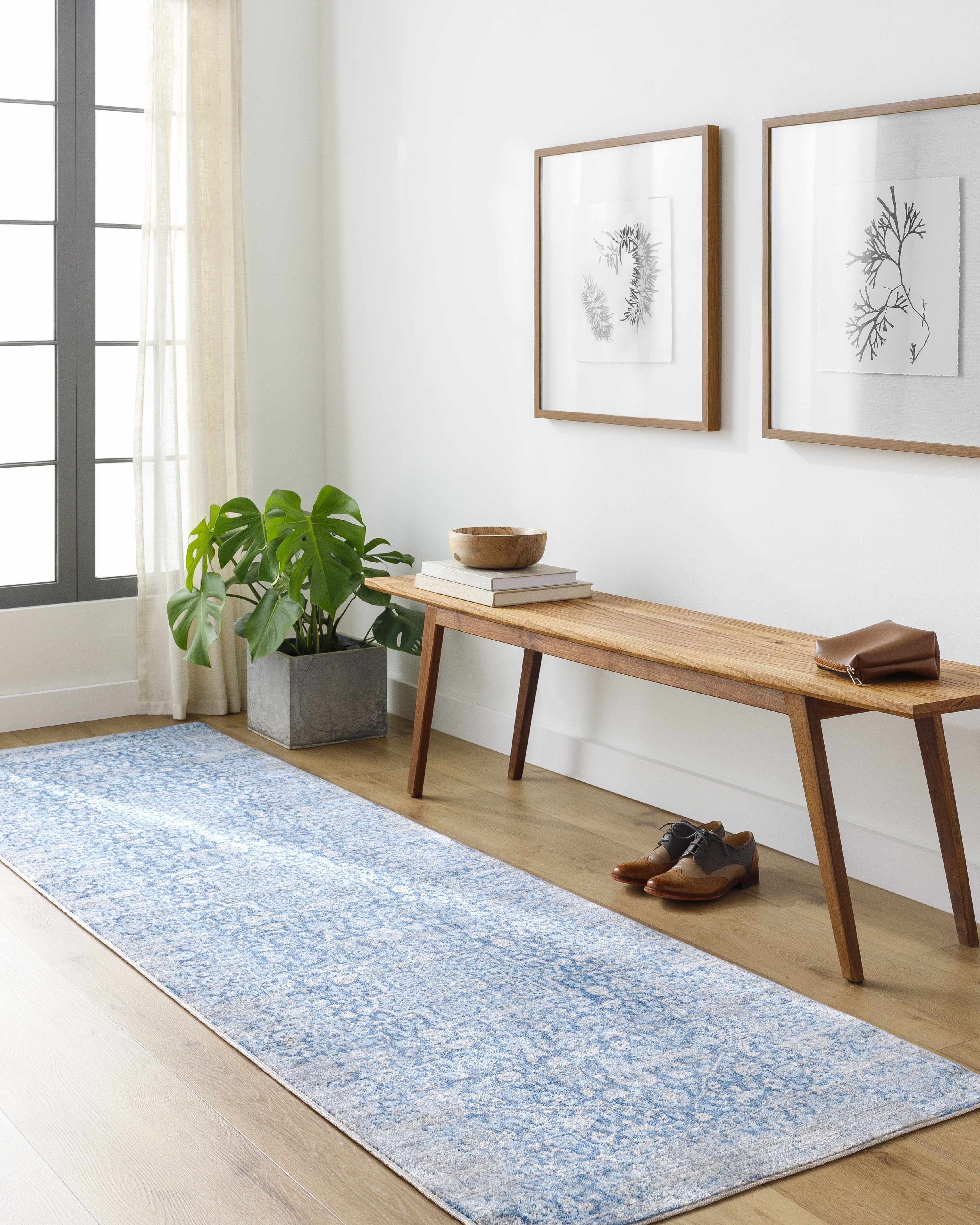 Yorkana Distressed Blue Rug - Clearance - Image 3