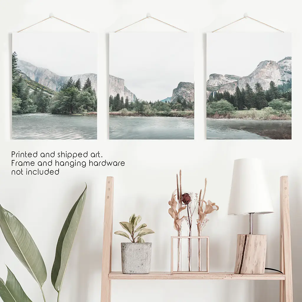 Yosemite Valley Triptych. US National Park Wall Art Prints - Image 10