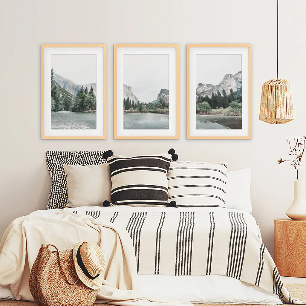 Yosemite Valley Triptych. US National Park Wall Art Prints - Image 7