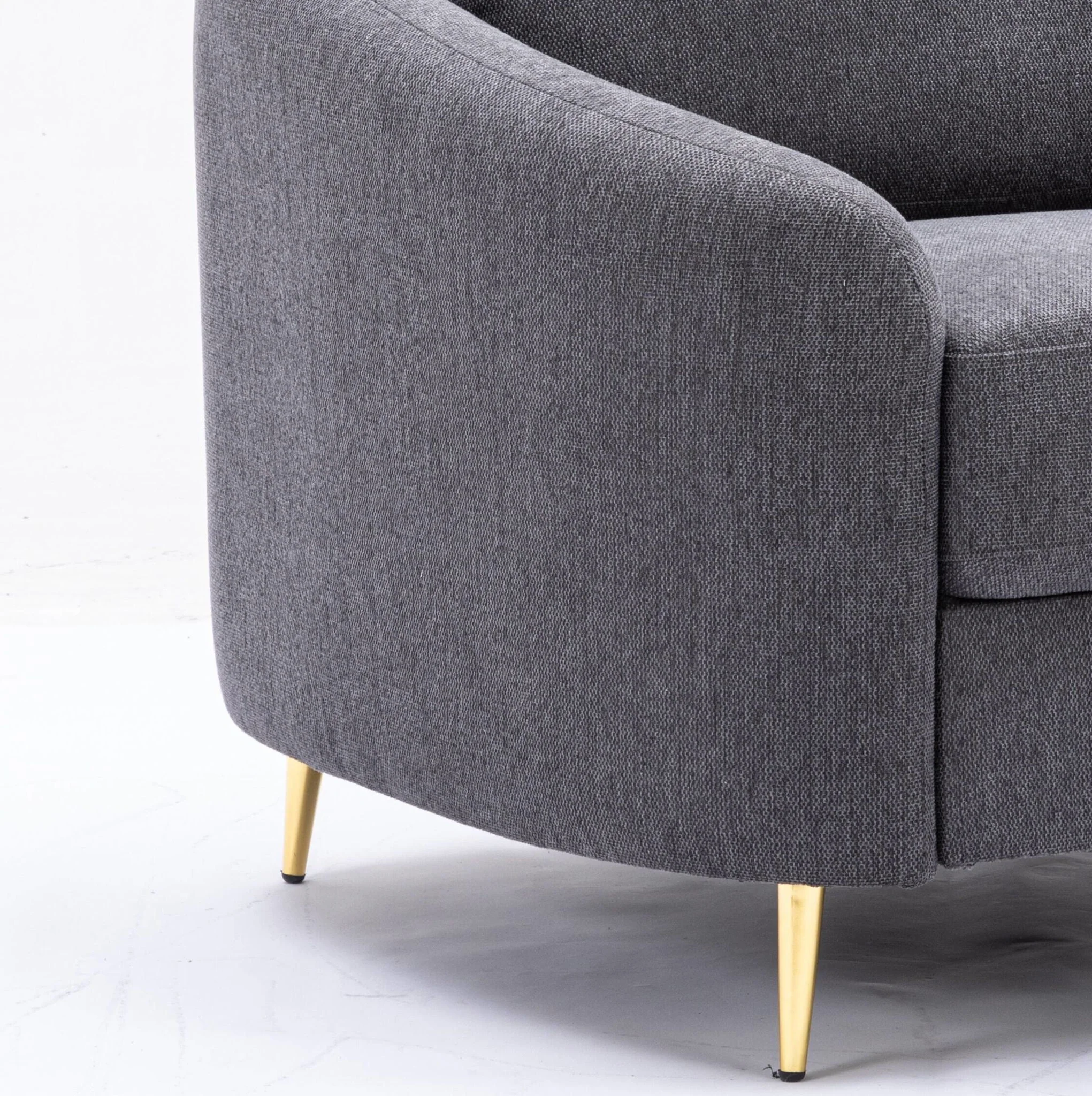 Yuina - Linen Chair - Gray - Image 4