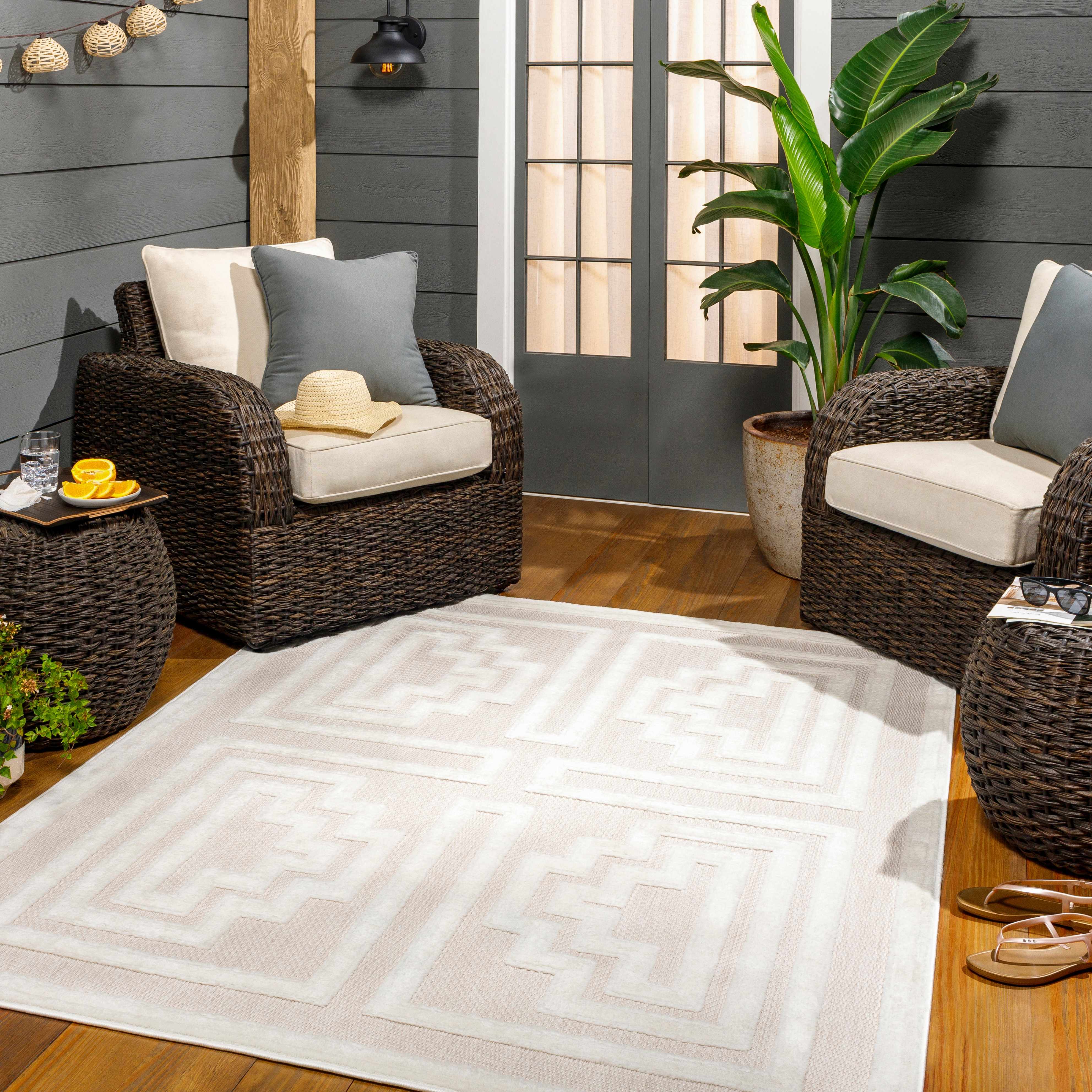 Yves Cream Outdoor Rug - Clearance - Image 11