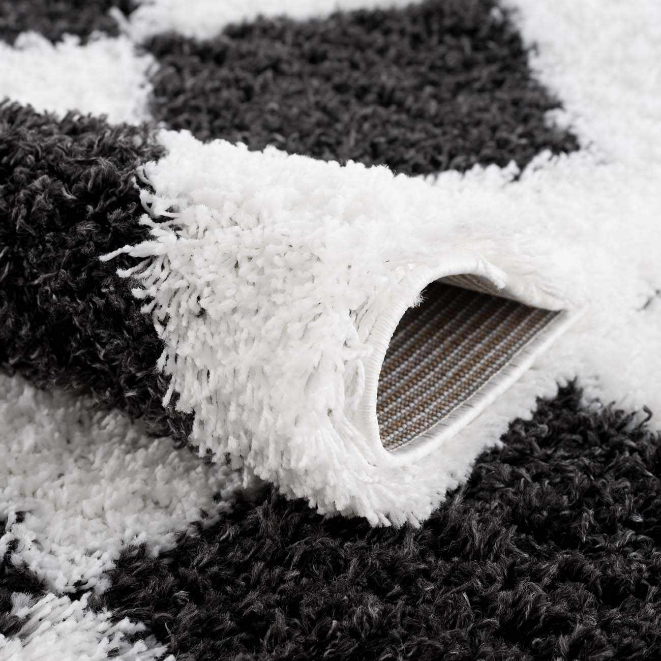 Zahur Black & White Diamond Area Rug - Image 6