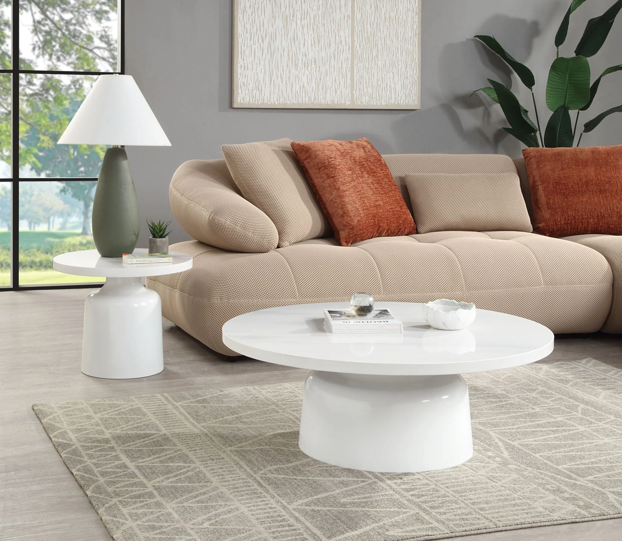 Zaid - Engineering Marble High Gloss Table - Image 6
