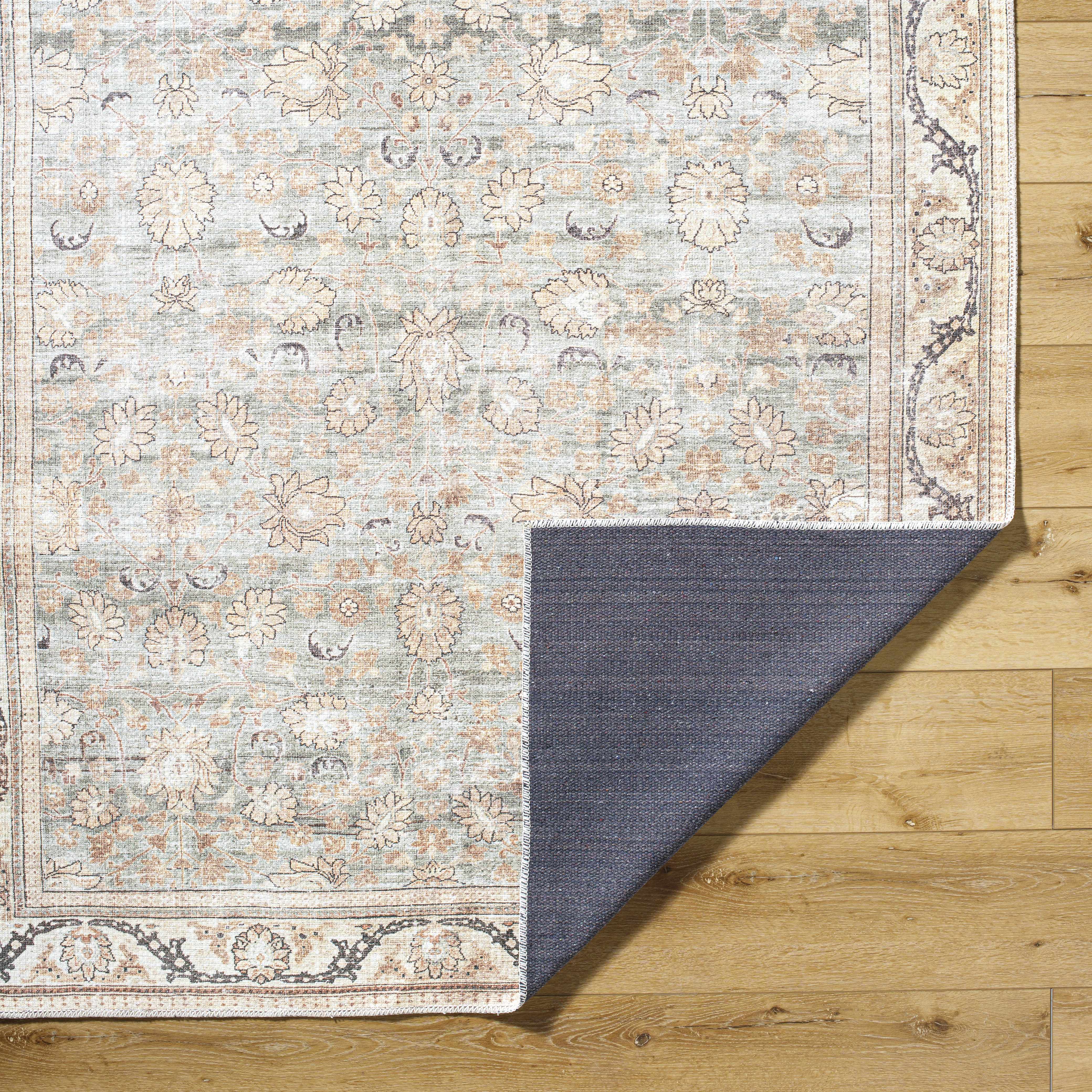 Zamir Vintage Flat Pile Washable Rug - Image 5