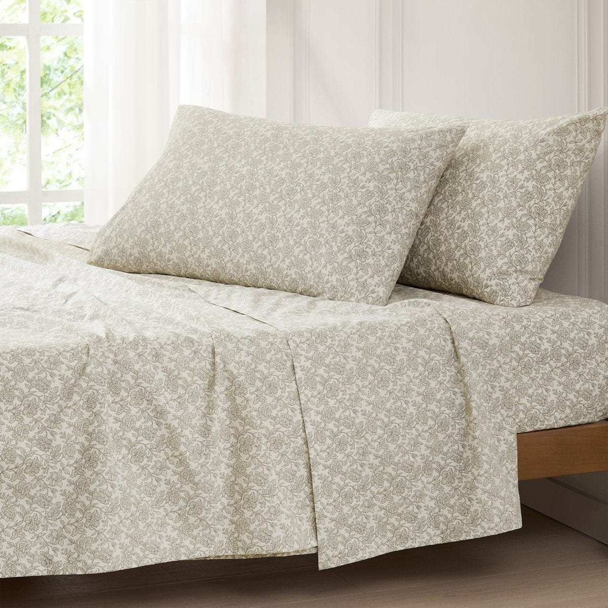Zara Floral Block Cotton Sheet Set - Image 19