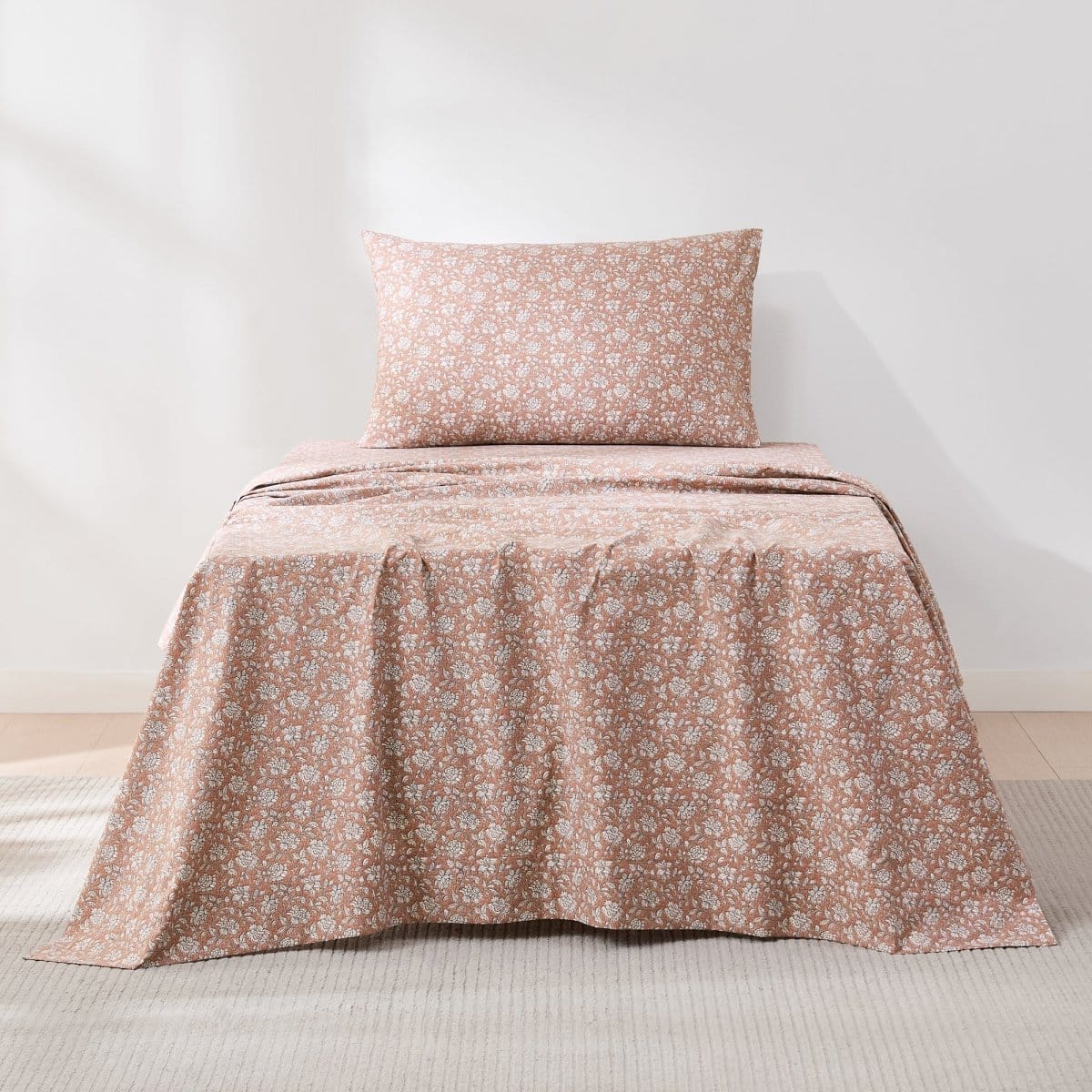 Zara Floral Block Cotton Sheet Set - Image 33