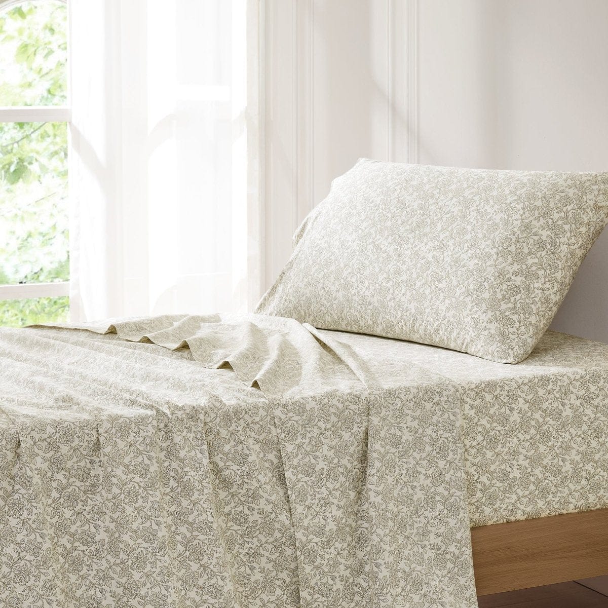Zara Floral Block Cotton Sheet Set - Image 4