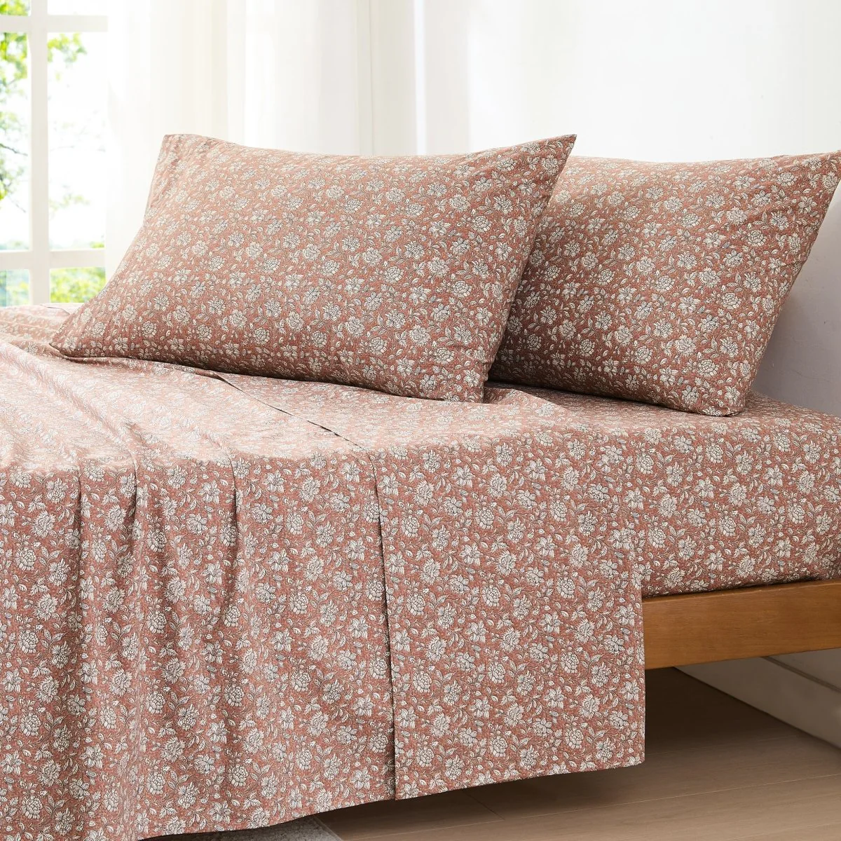 Zara Floral Block Cotton Sheet Set - Image 51
