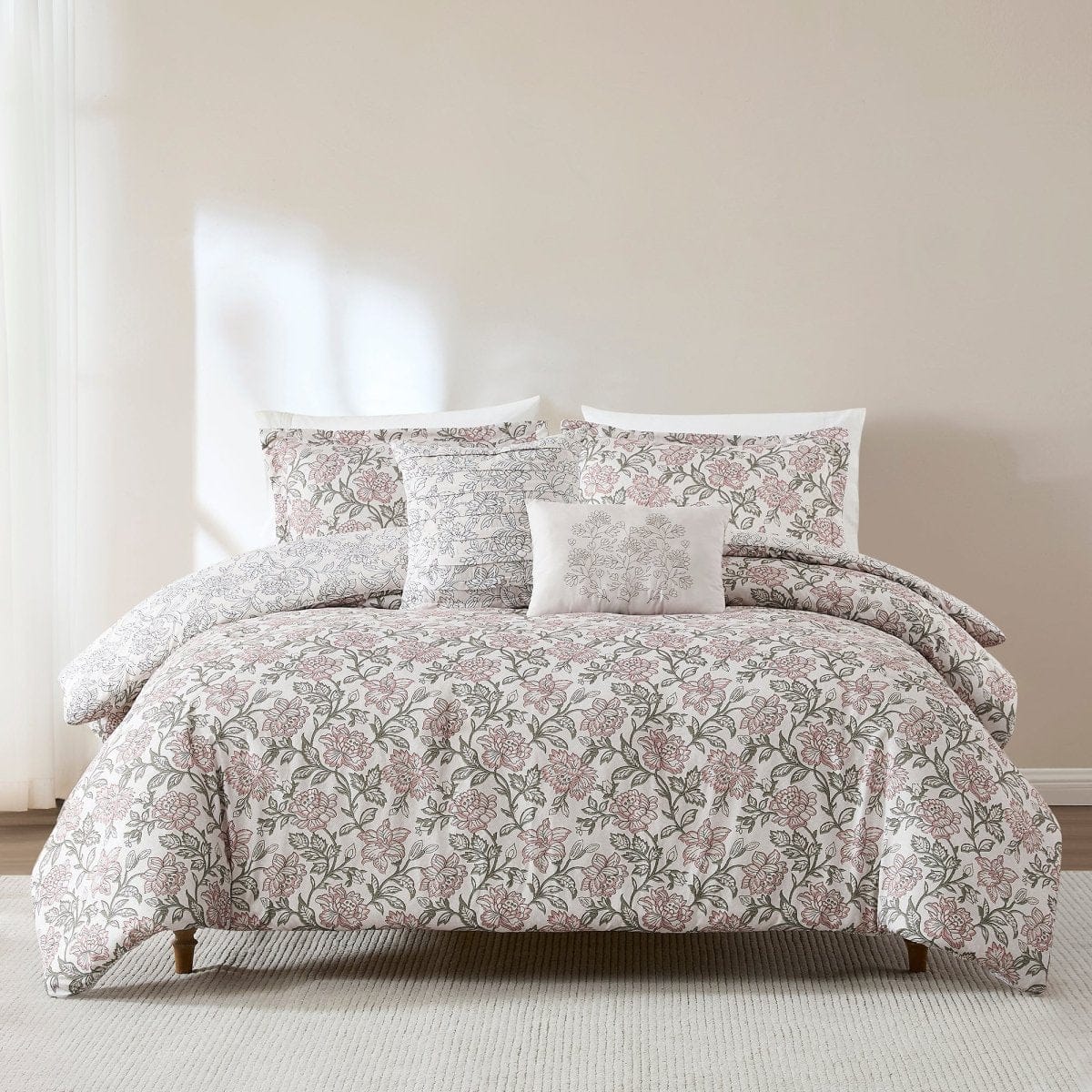 Zara Floral Block Reversible Comforter 5Pc Set - Image 9